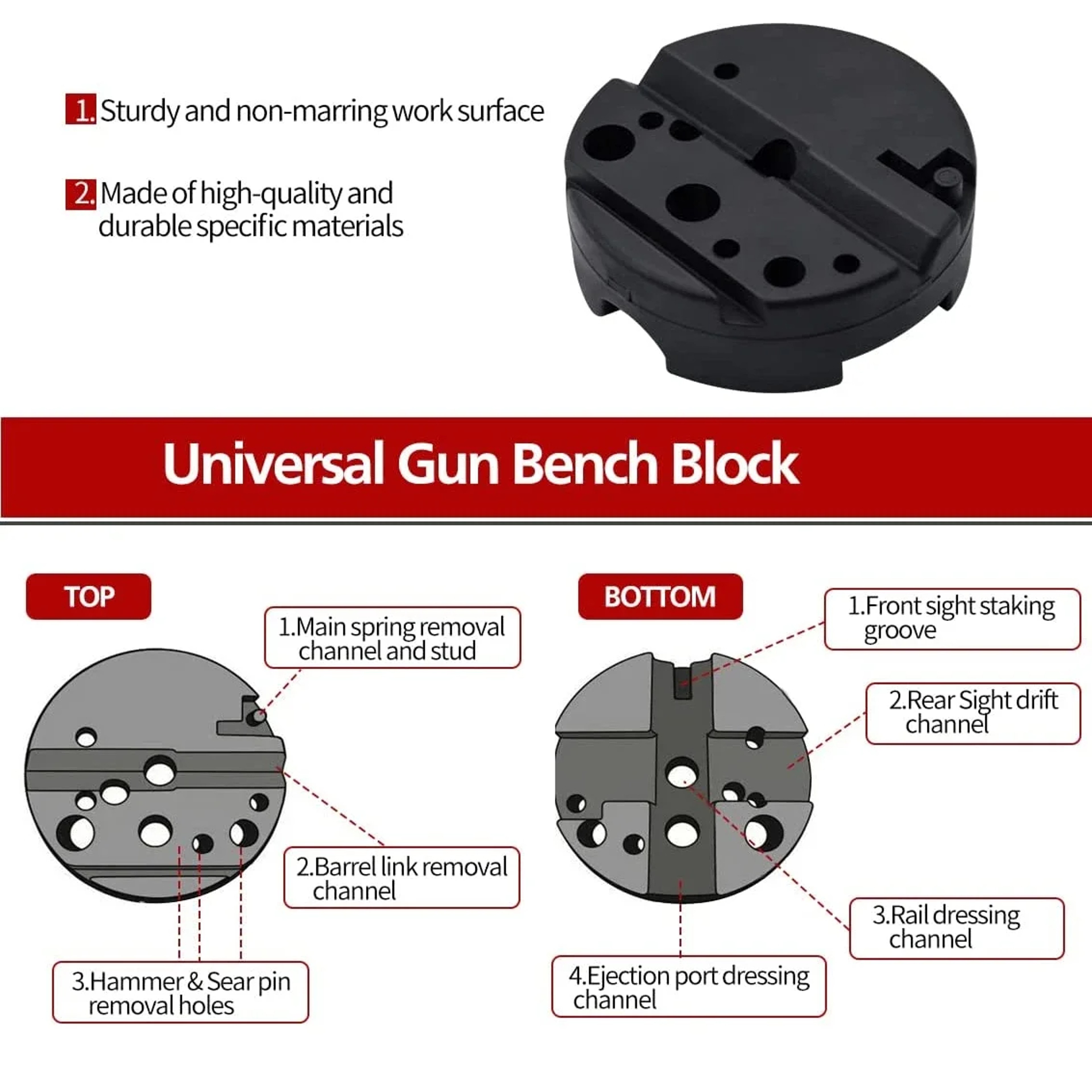 Smithing Punch Set With Bench Block Roll Pin Punches Storage Pouch And Repair Tools For Easy Remova 3