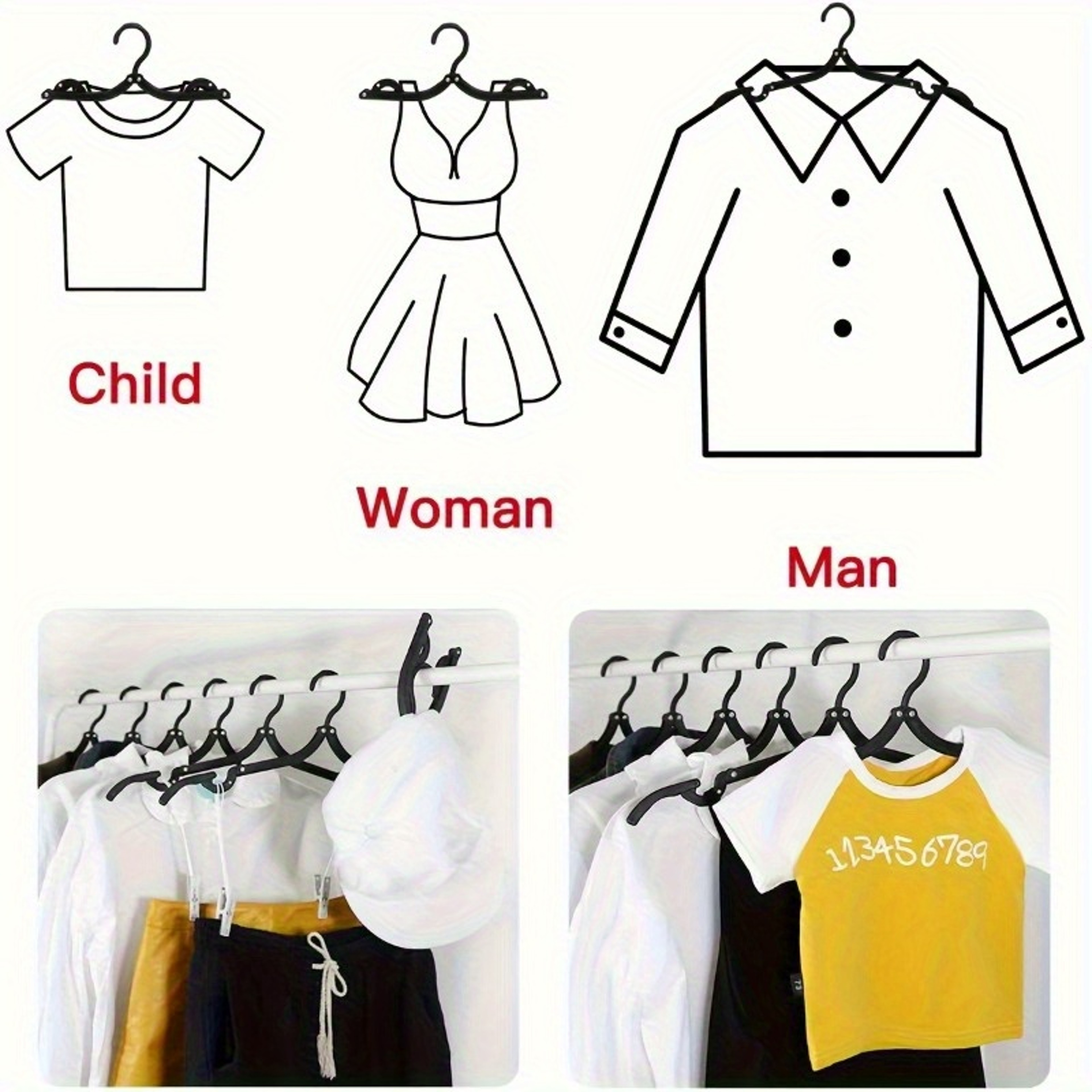 Portable Folding Clothes Hangers Plastic Travel Hangers Foldable Clothes Drying Rack For Travel 2