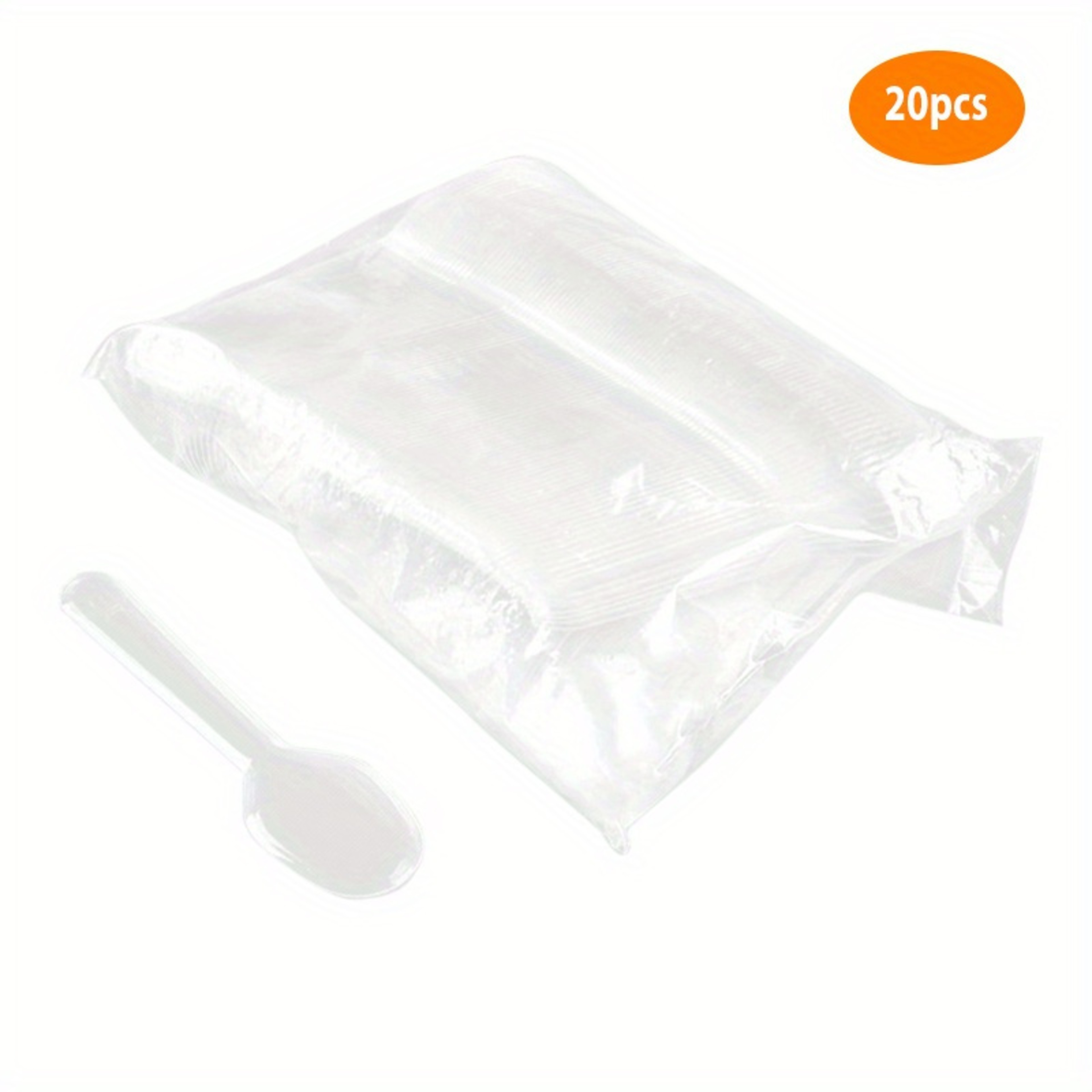 Disposable Mini Clear Plastic Spoons Flatware For Jelly Ice Cream Dessert Tiny Transparent Spoons 5