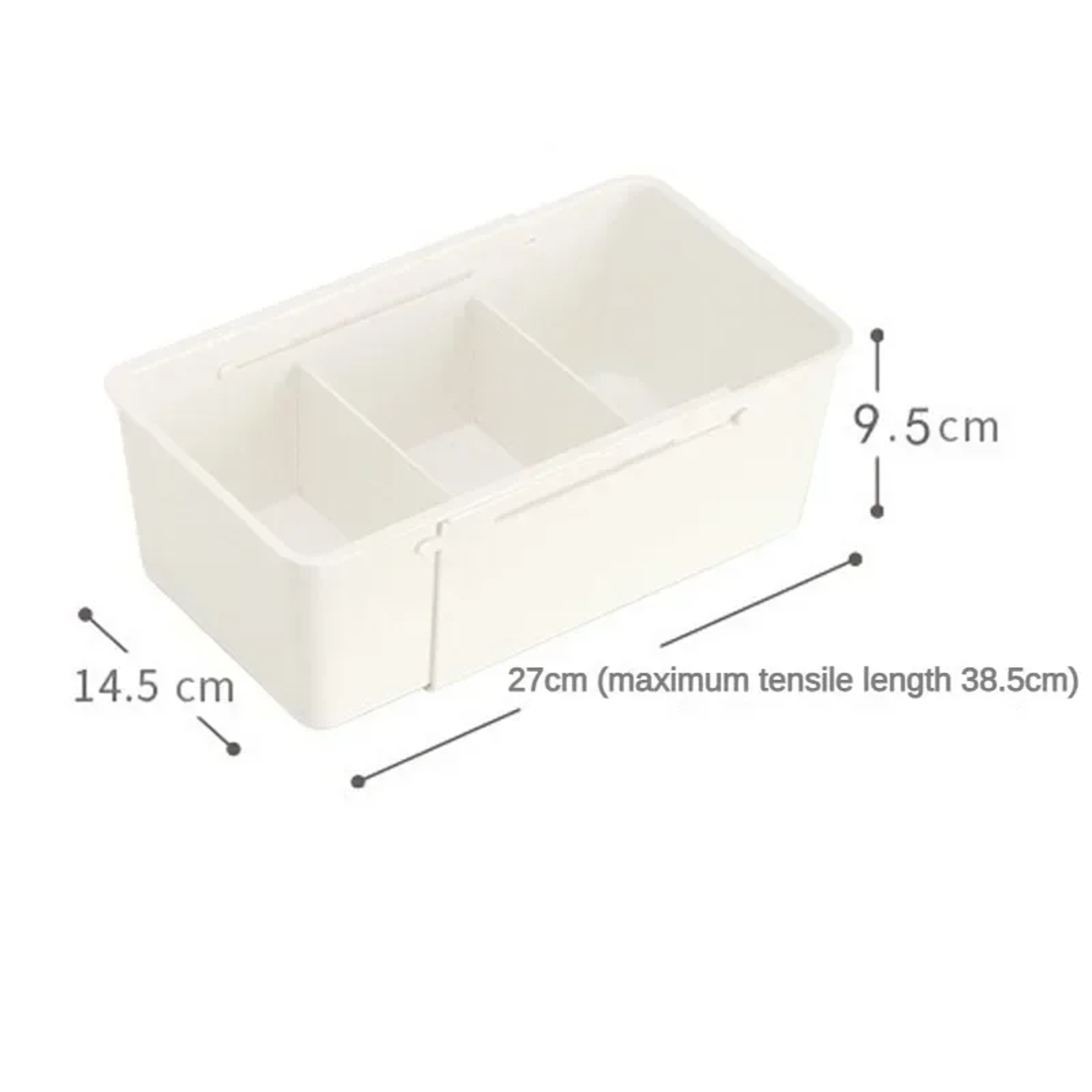 Retractable Compartment Kitchen Storage Box for Cutlery, Socks & Underwear Versatile Desktop Drawer Organizer – view 7