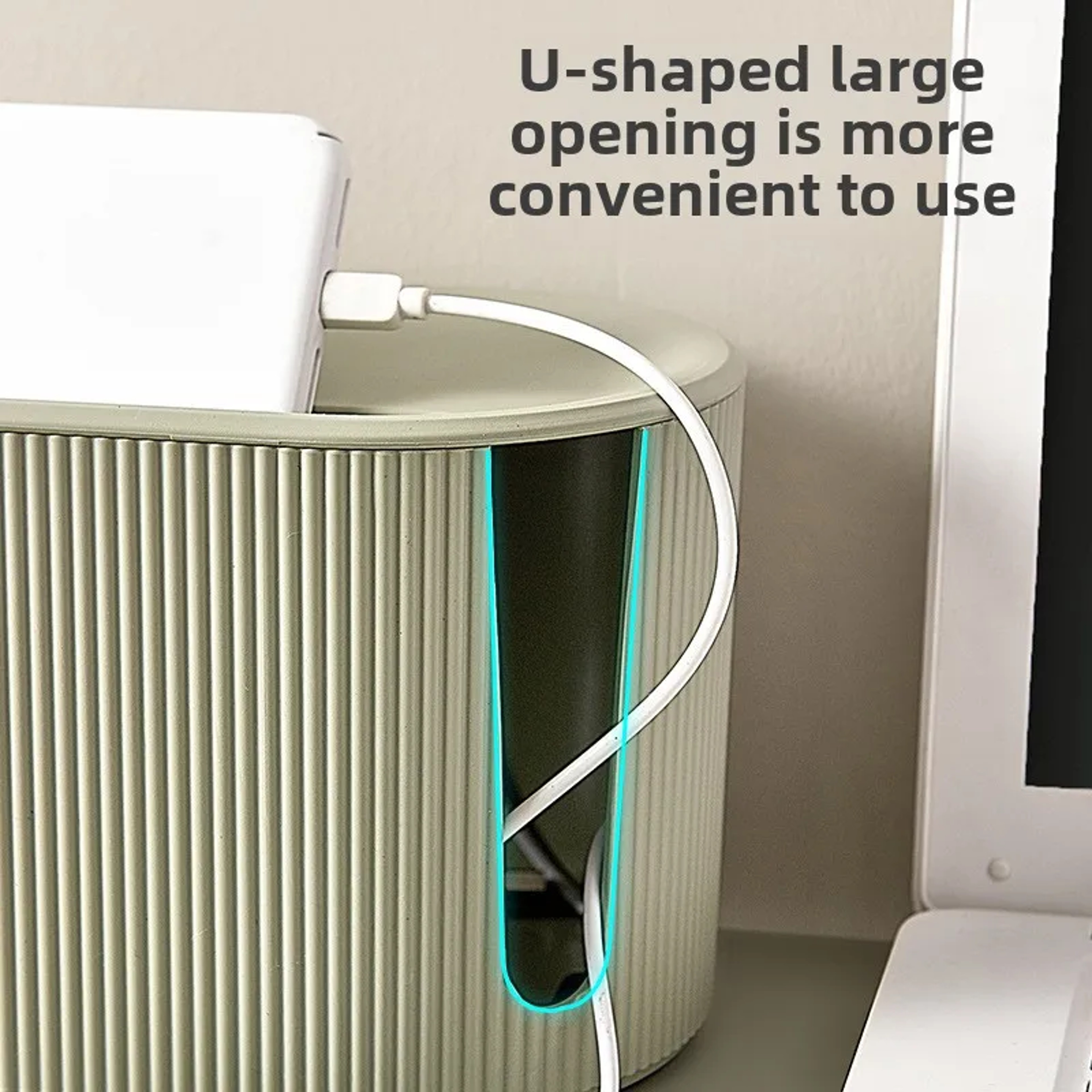 Nordic Cable Organizer Storage Box Desk Plug Holder & Wireless Router Stand – view 4