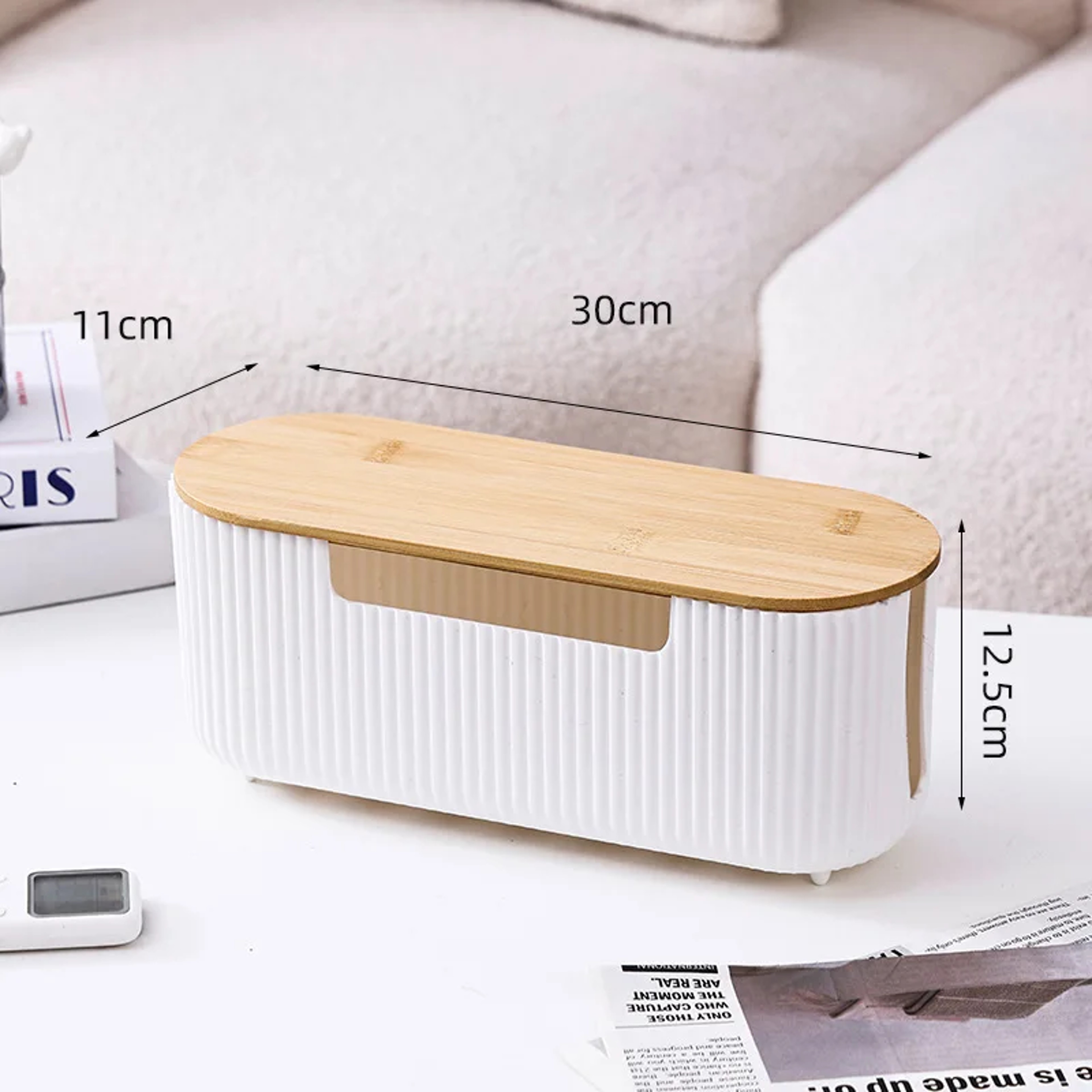 Cable Management Box Dustproof Desktop Power Strip Organizer For Home  Office 4