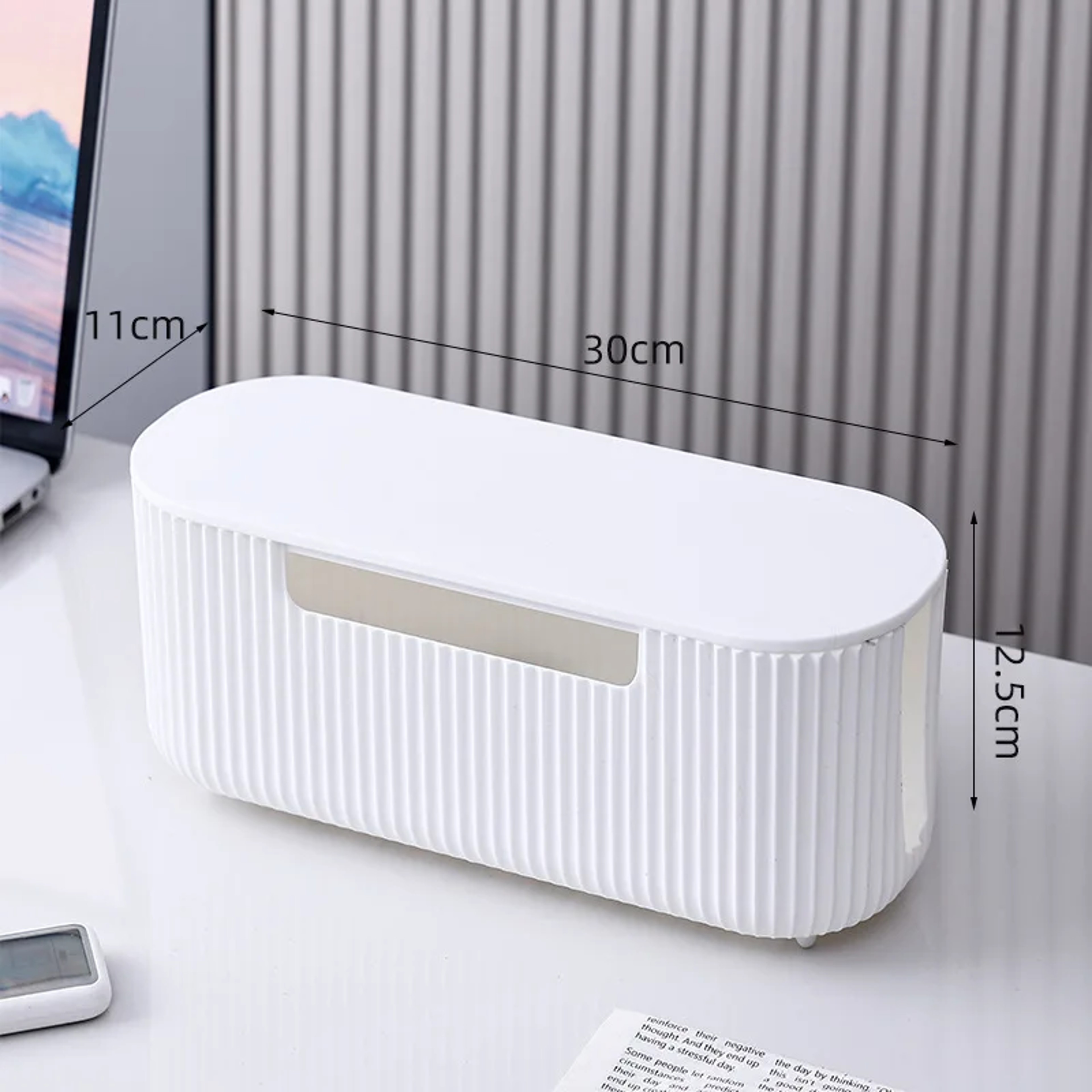 Cable Management Box Dustproof Desktop Power Strip Organizer For Home  Office 6