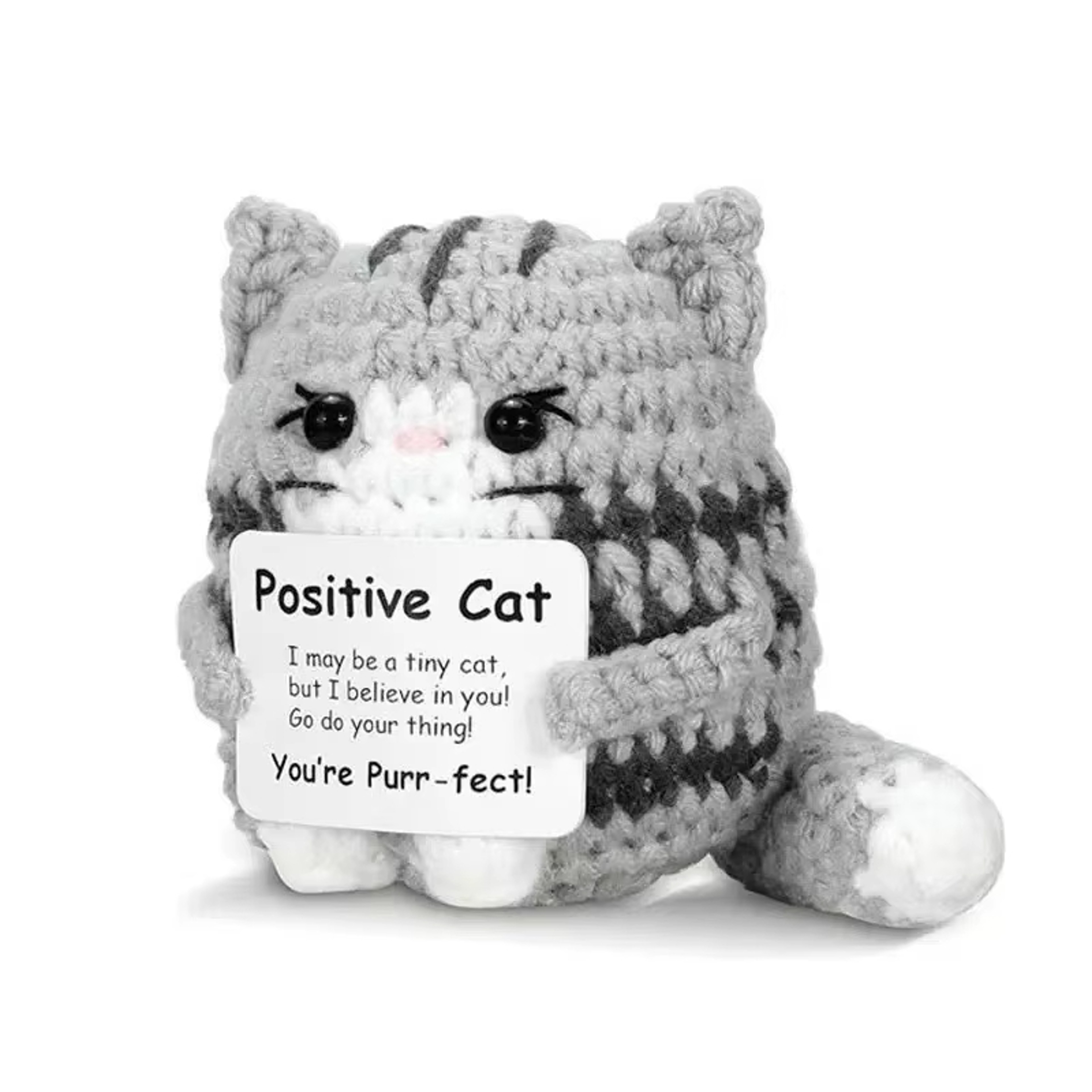 Mini Handmade Potato Hug Doll With Card Positive Energy Plush Knitting Gift 0