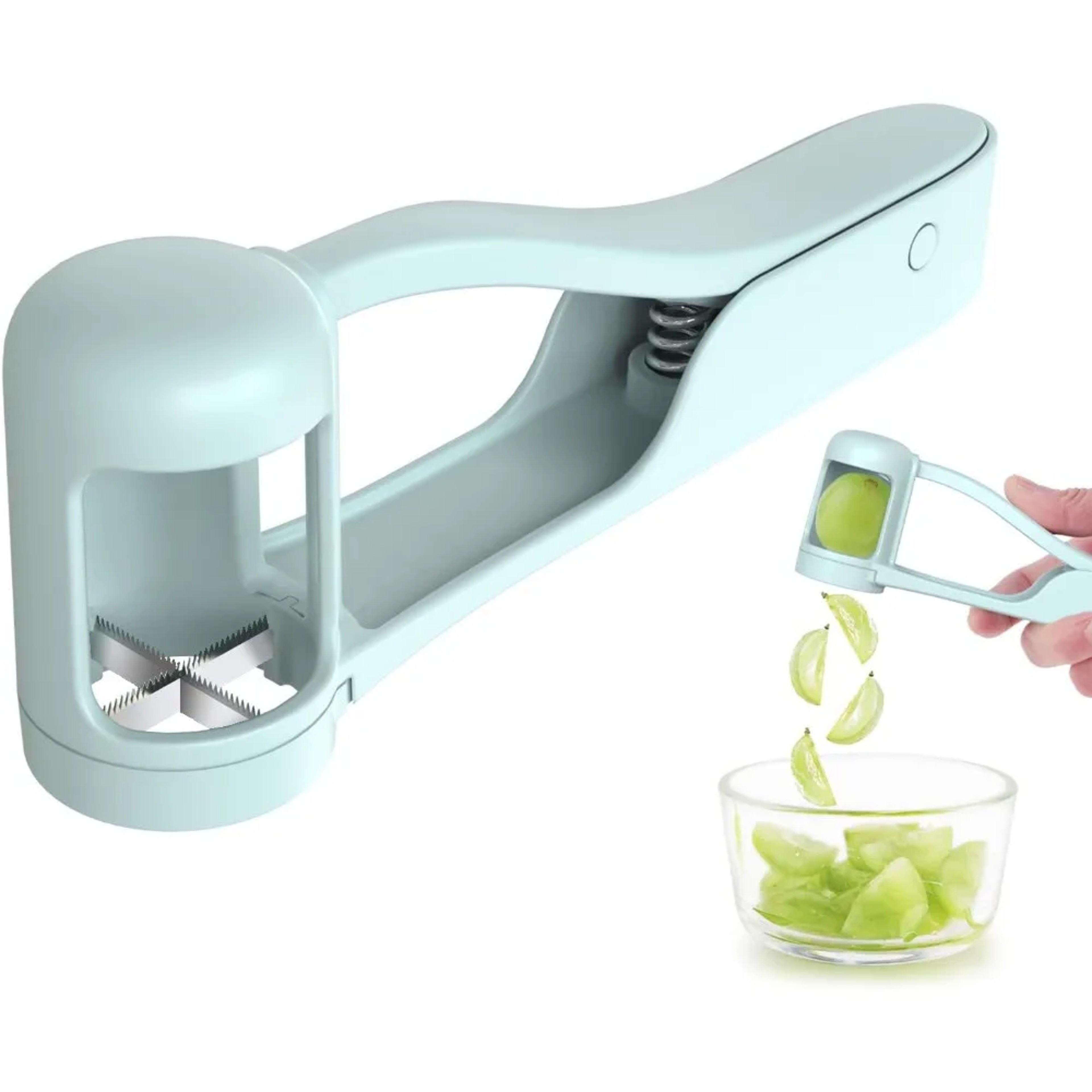 Stainless Steel Grape Slicer MultiPurpose Fruit  Vegetable Cutter For Salad Prep Ideal For Tomatoes 0