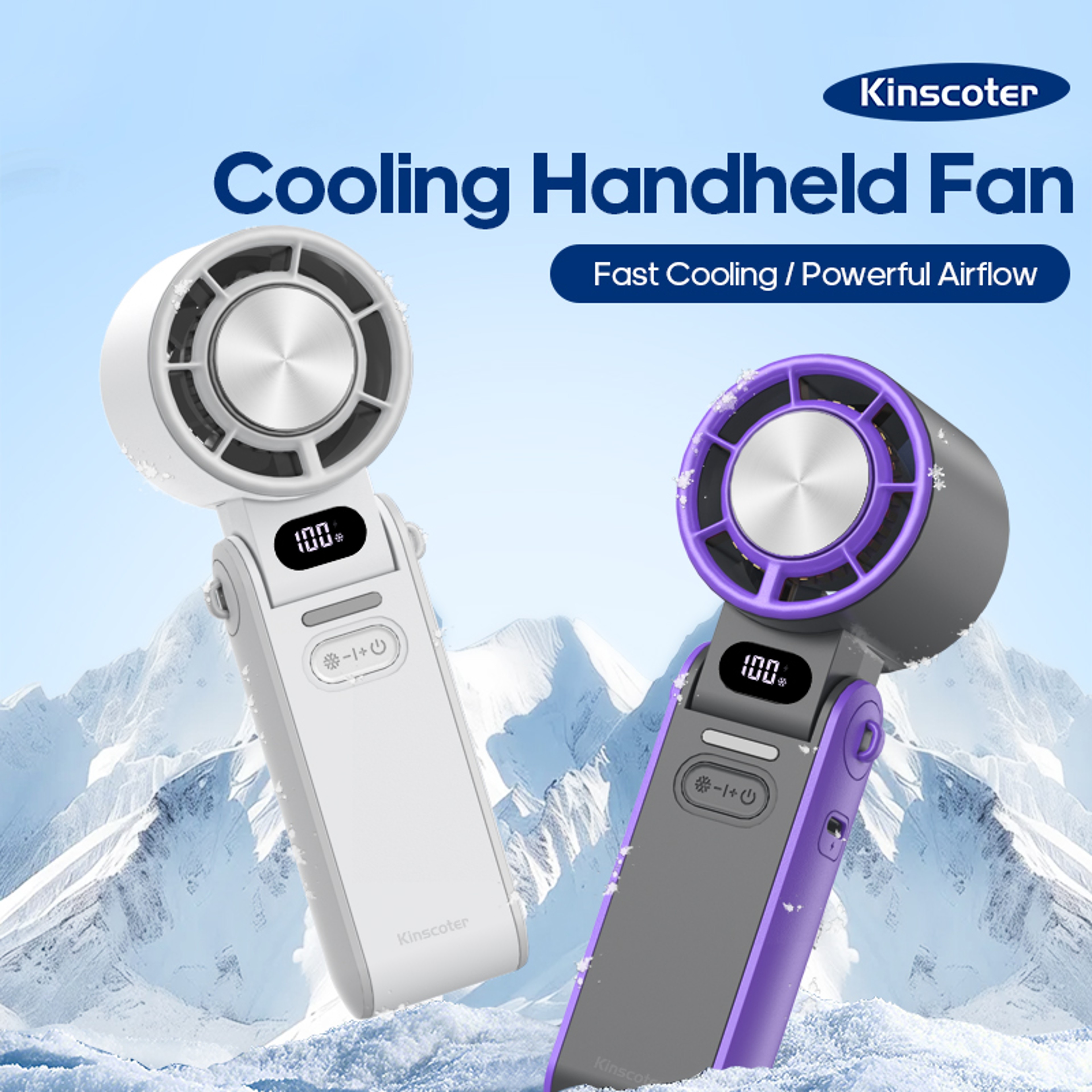 Portable Rechargeable Mini Handheld Fan High Level Speed Foldable For Outdoor Cooling 0