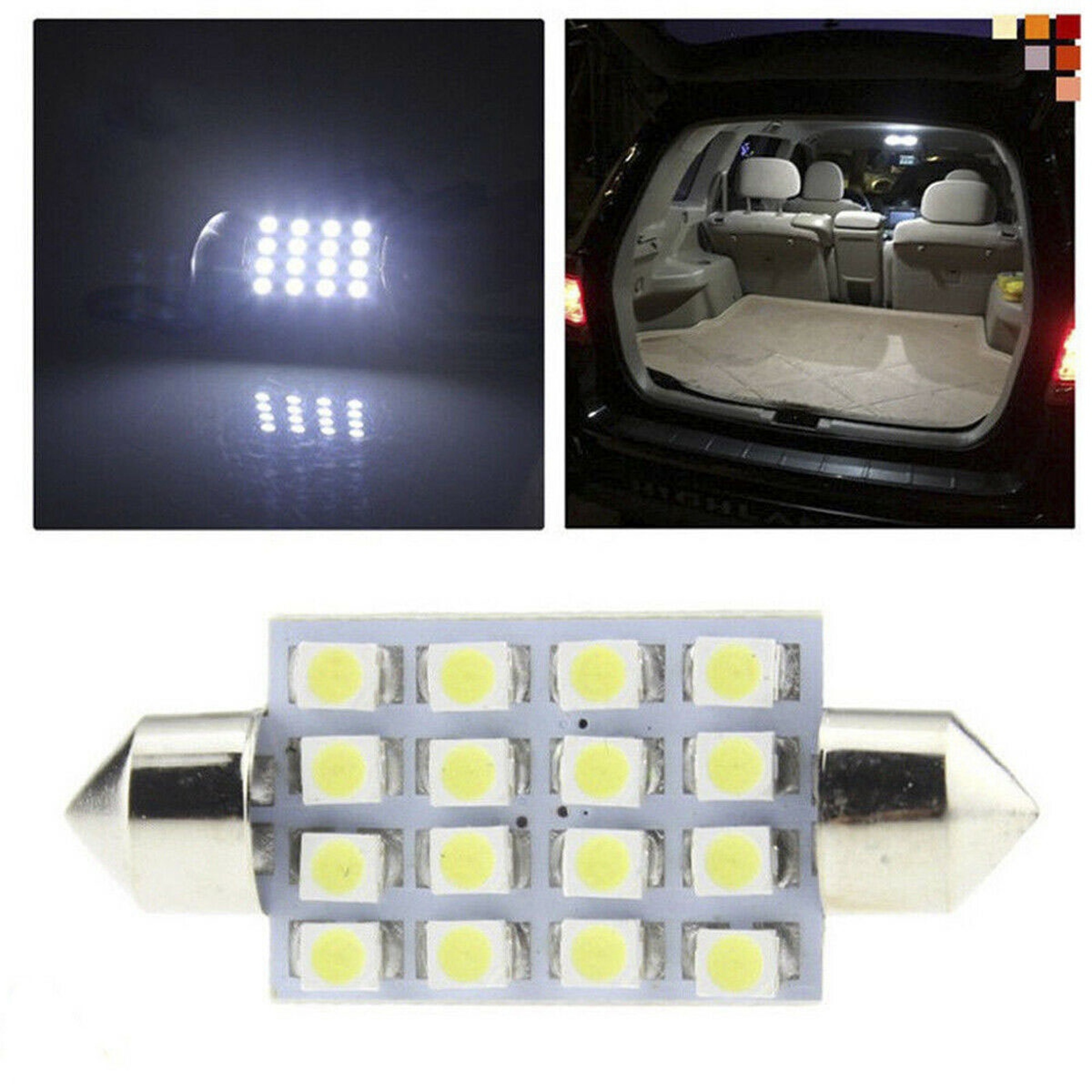 LED Interior Light Kit For Map Dome License Plate Lights Bright White 0