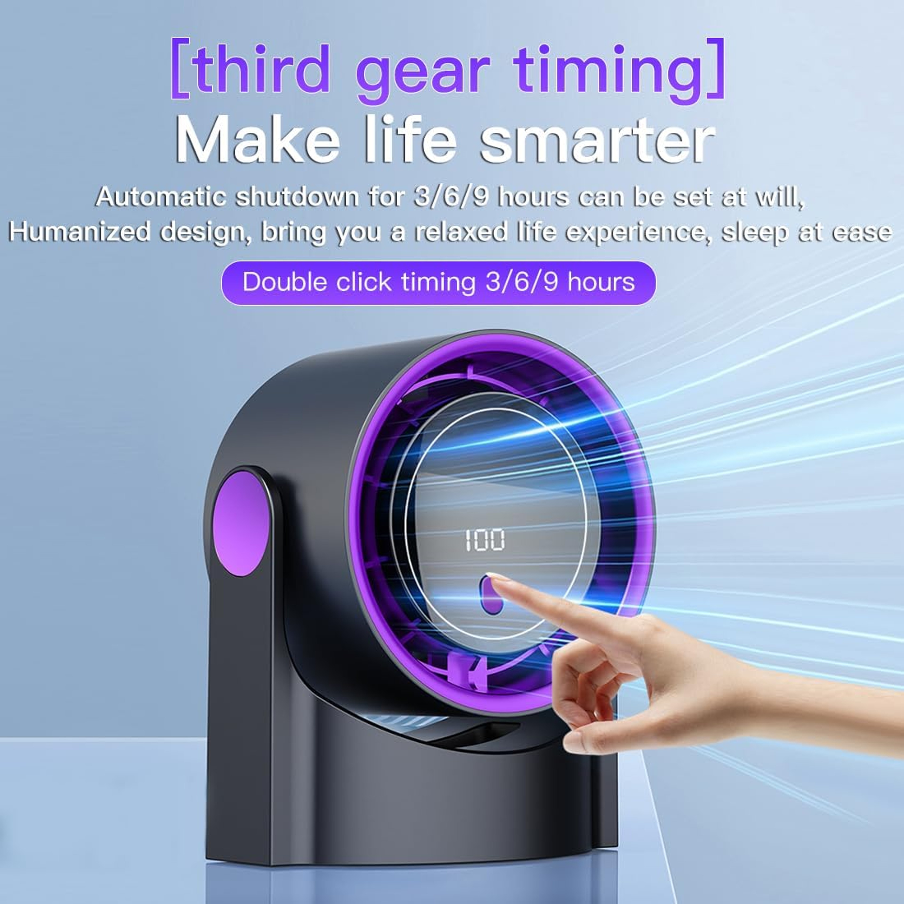 Smart Bladeless Electric Fan With USB Charging Silent Speed Settings Desktop  Wall Mounted Air Cond 0