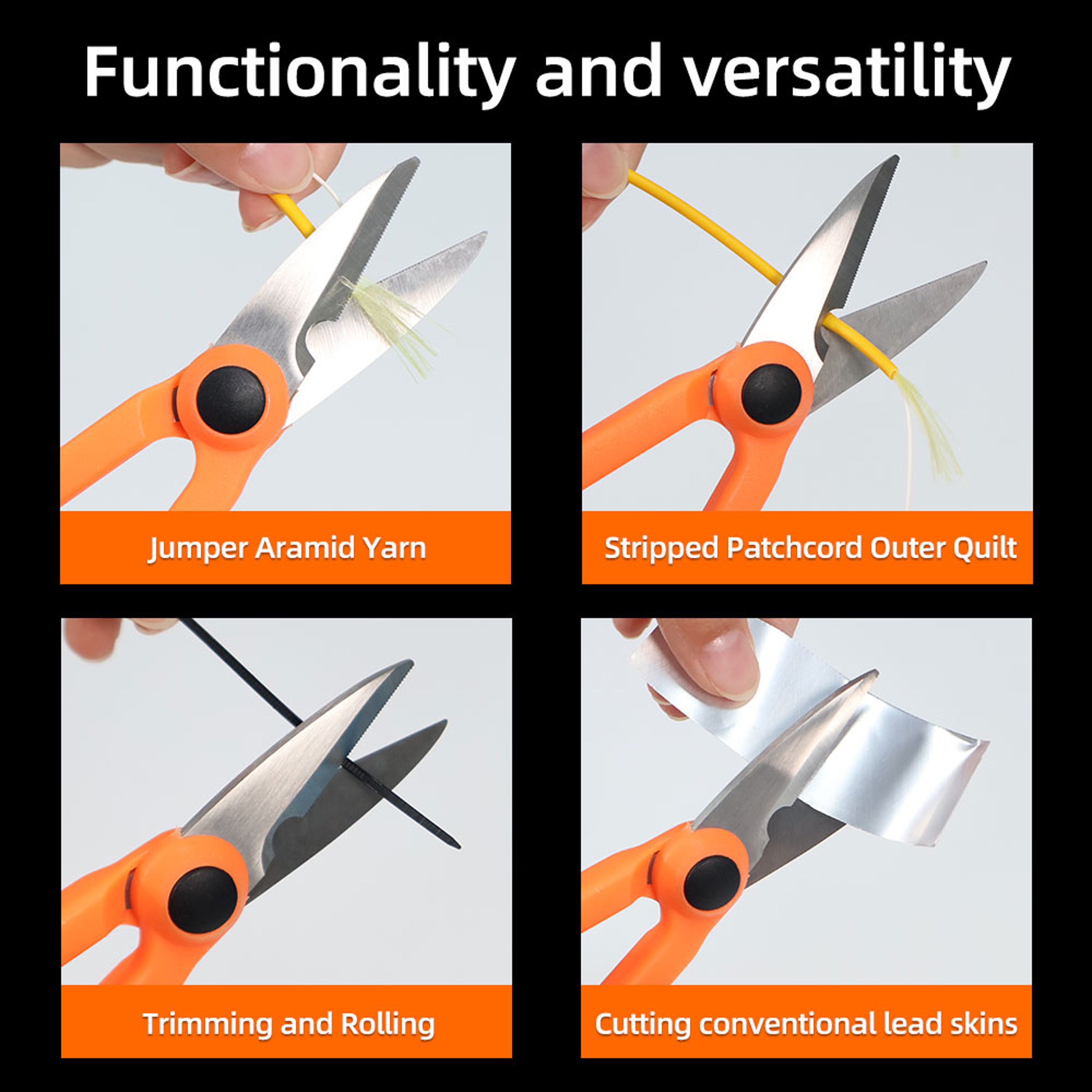 Fiber Optic Aramid Scissors Precision Fibre Stripping Tool For Optical Fiber Handwork 5