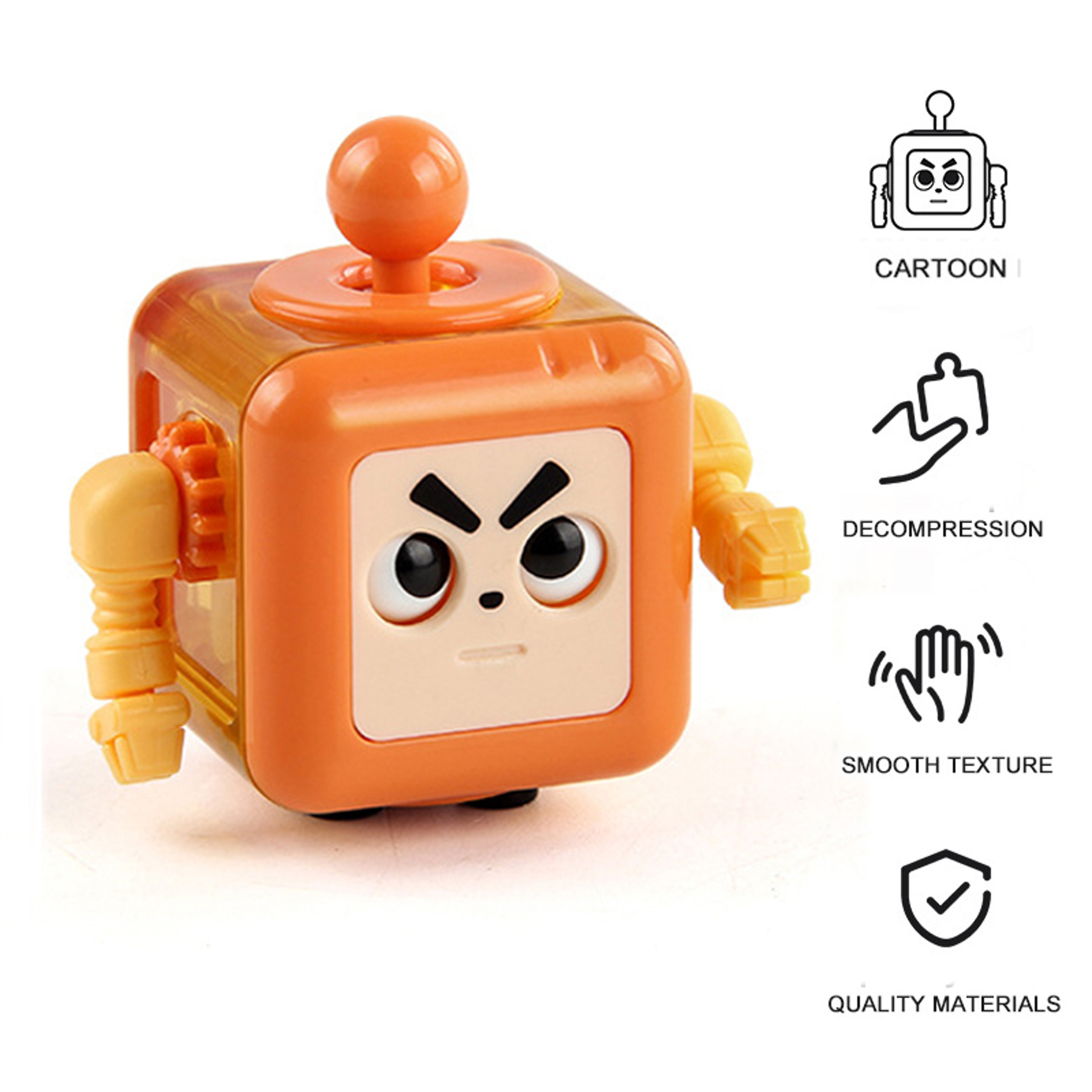 Rainbow Stress Relief Cube Sided Fidget Toy For Anxiety ADHD Autism OCD Sensory Desk Toy For Kids   4