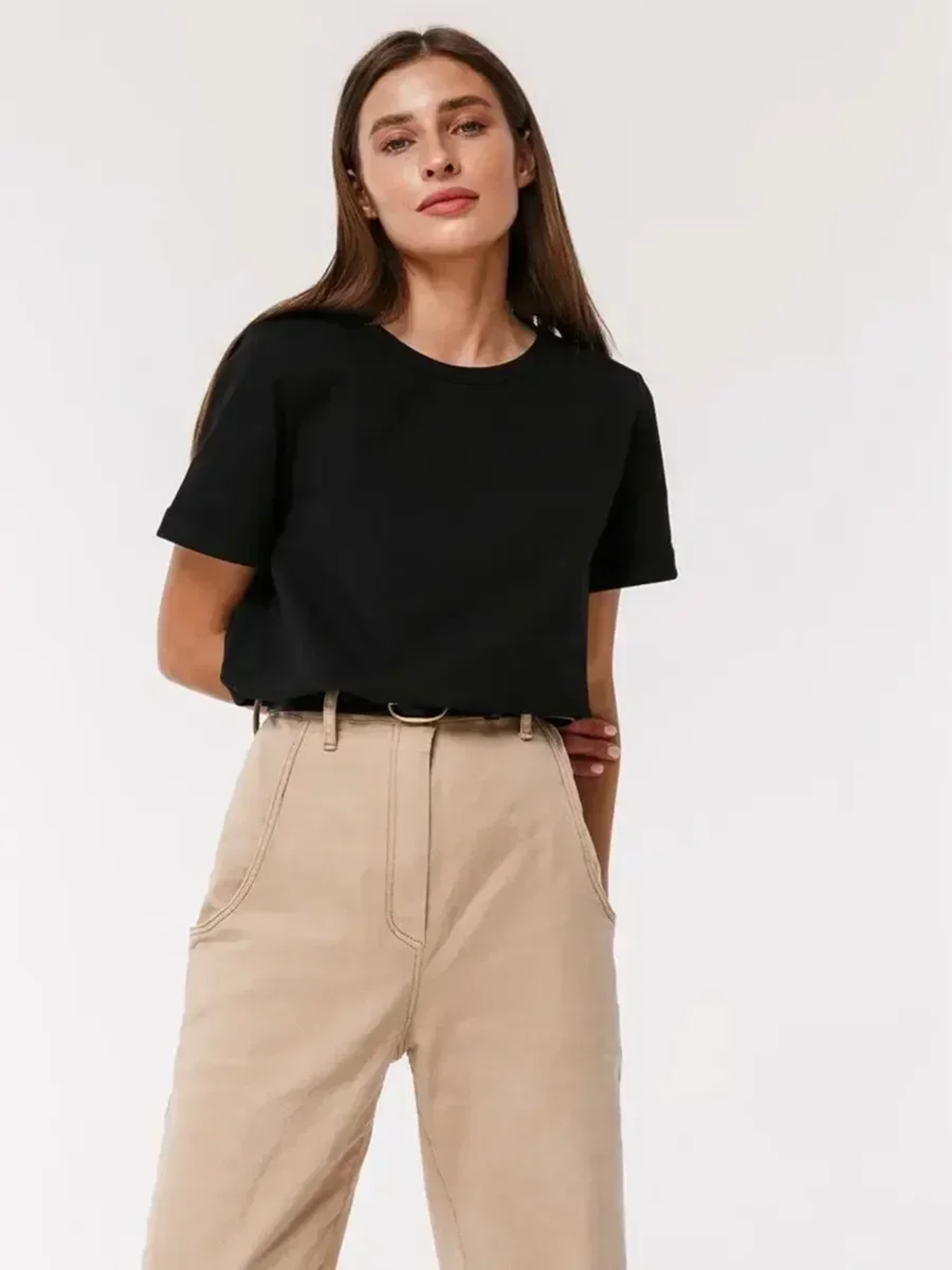 Summer Cotton Womens Casual Short Sleeve TShirt Loose Fit  Stylish Basic Top For Everyday Wear 7