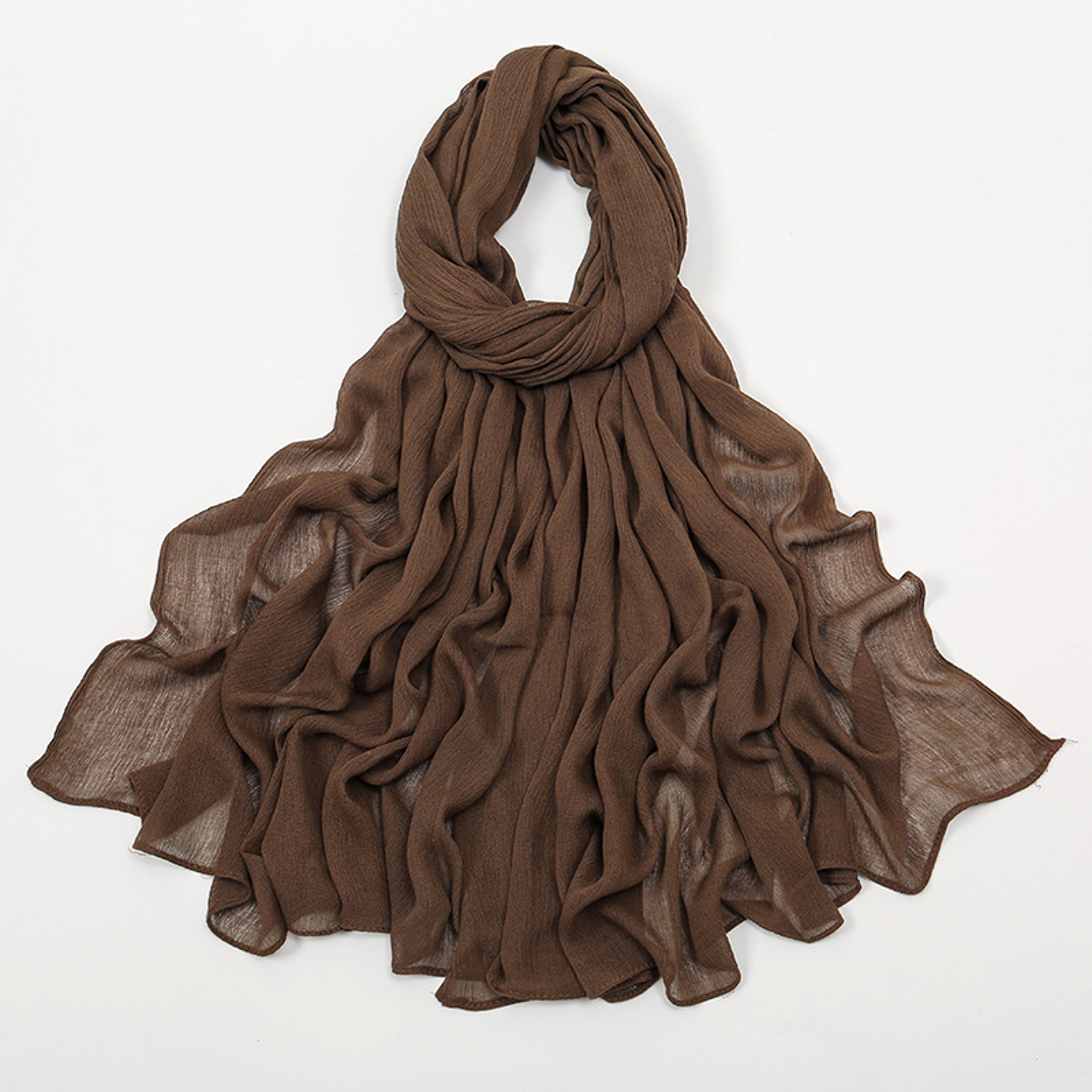 New Arrival Crinkle Rayon Hijab For Women Solid Plain Headscarf  Islamic Turban Wrap 6