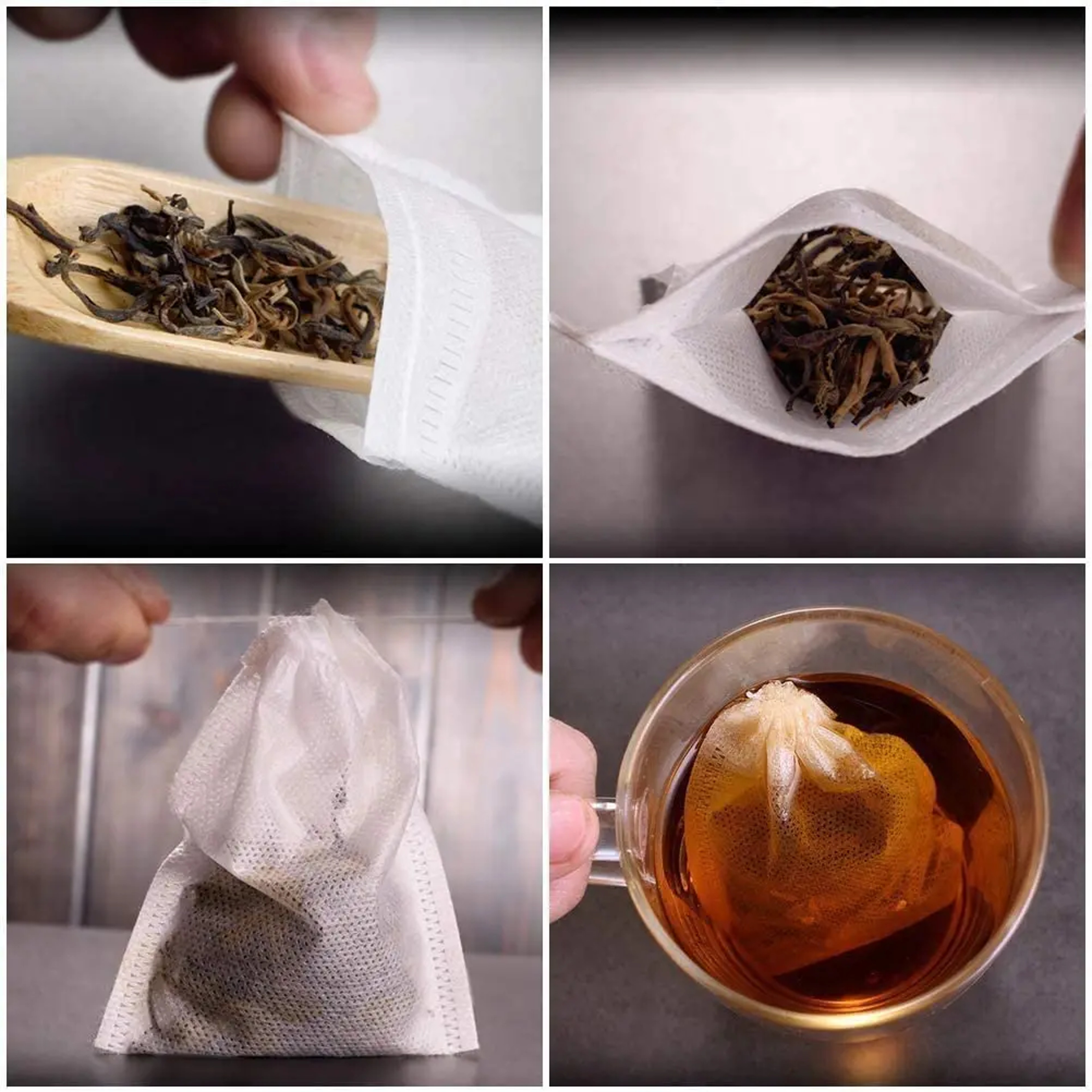 Disposable Scented Tea Bags With String Sealable Filter Paper For Loose Tea Perfect For Herbs Kitch 2