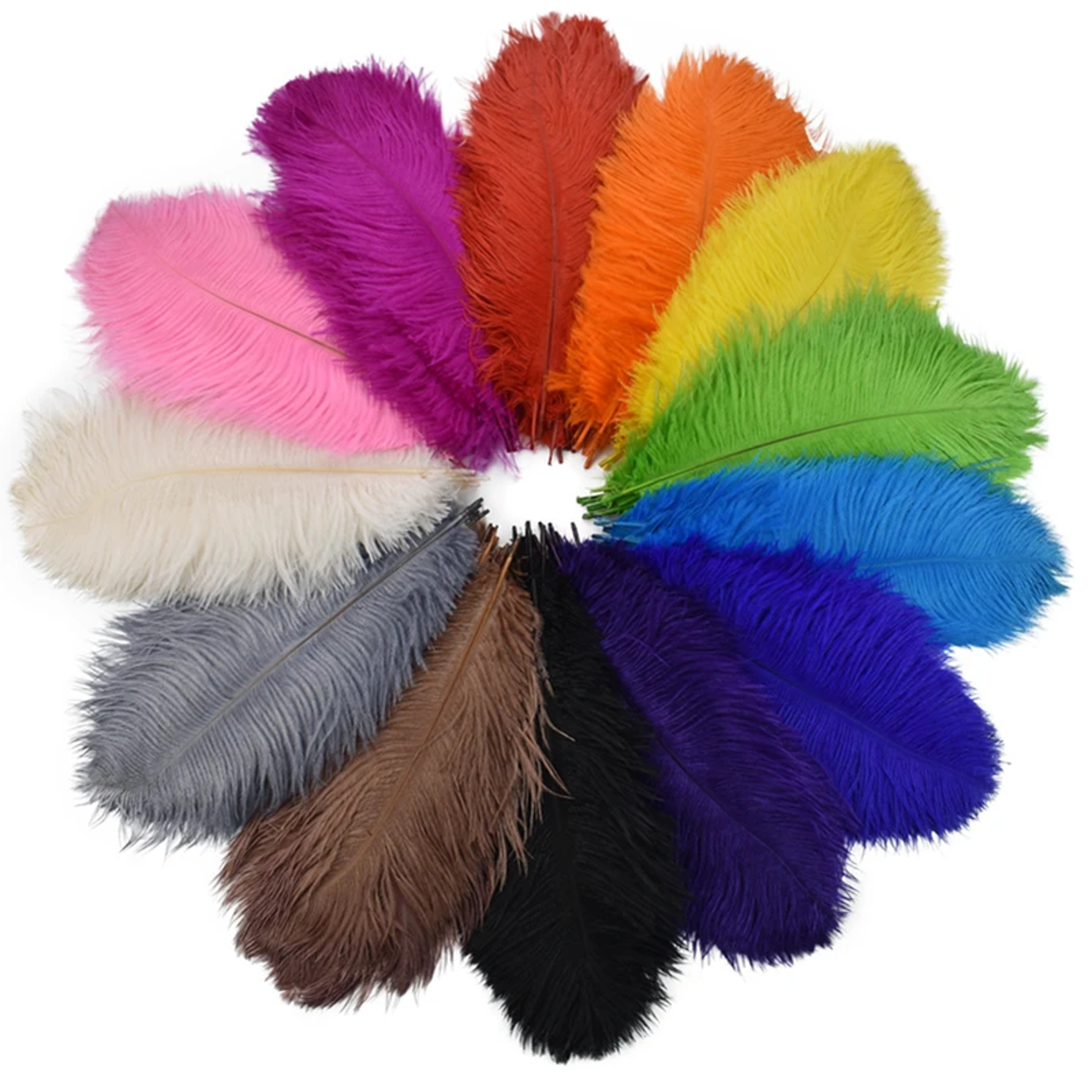 Colored Ostrich Feathers For Crafts Wedding  Event Decoration Handicraft Accessories For Table Cent 2