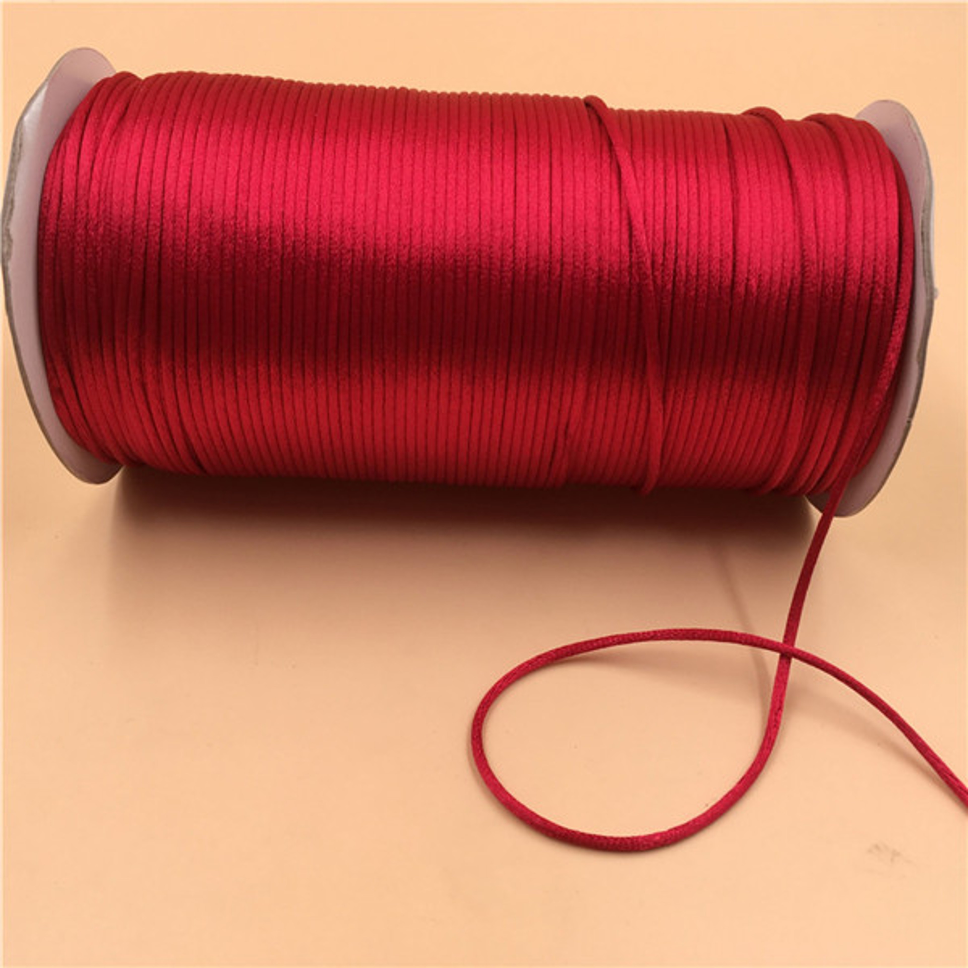 Braided Macrame Silk Cord For DIY Bracelets Chinese Knot Satin Beading Rope 8