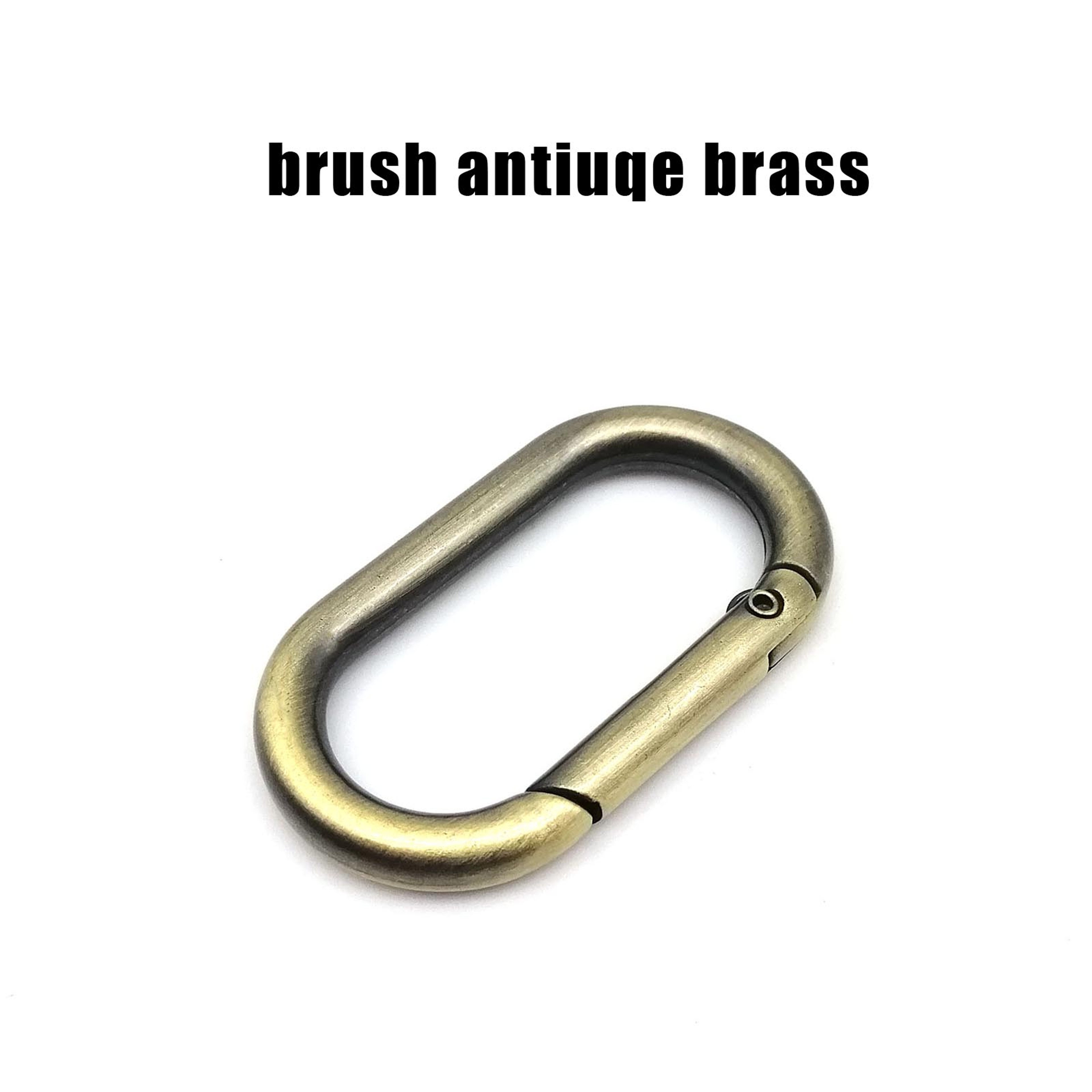 Oval Spring ORing Clasp Premium Leather Bag Connector Keychain Carabiner Snap Clasp For Bags Keys A 4