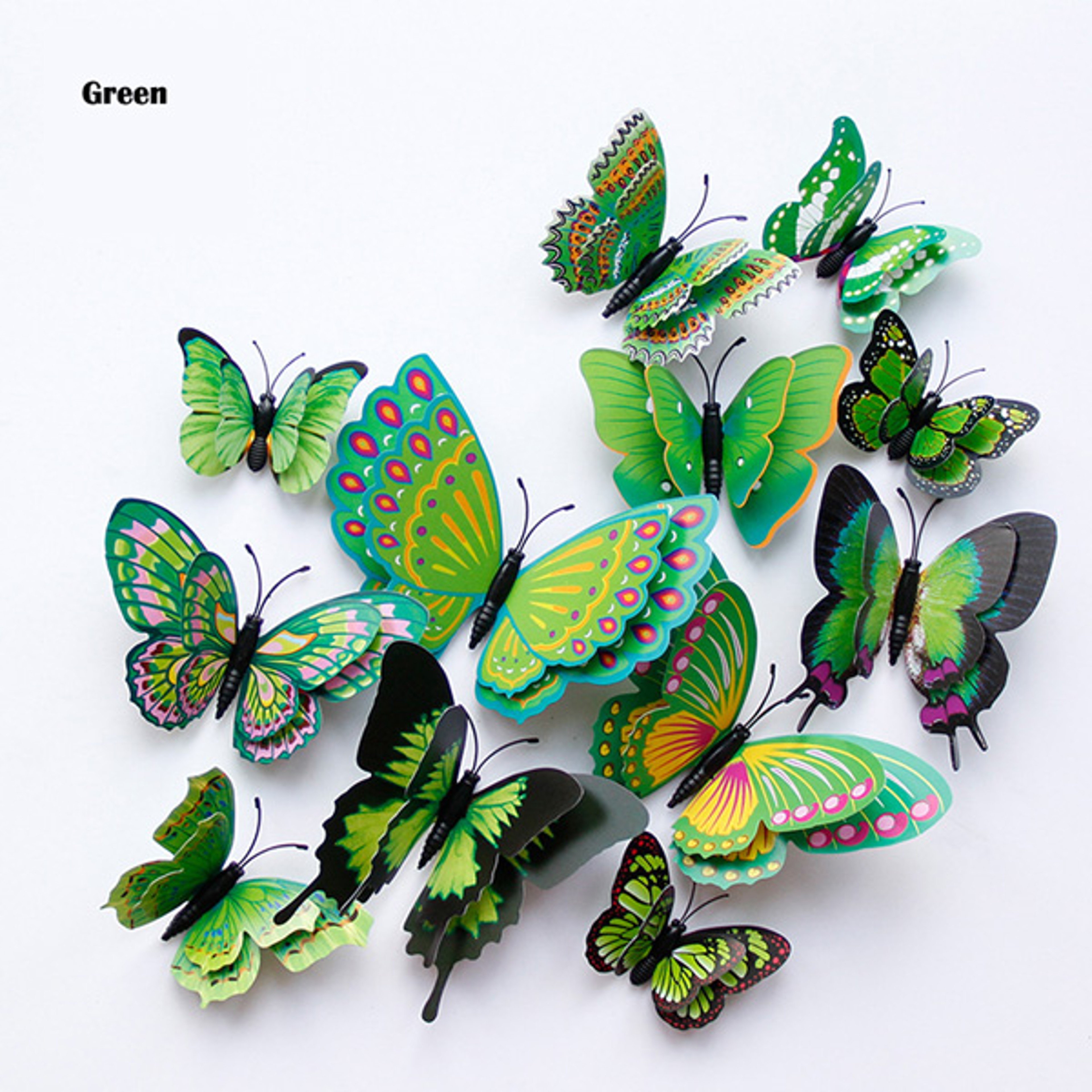3D Butterfly Wall Stickers Double Layer Magnetic Decor For Home Weddings  Fridges 9