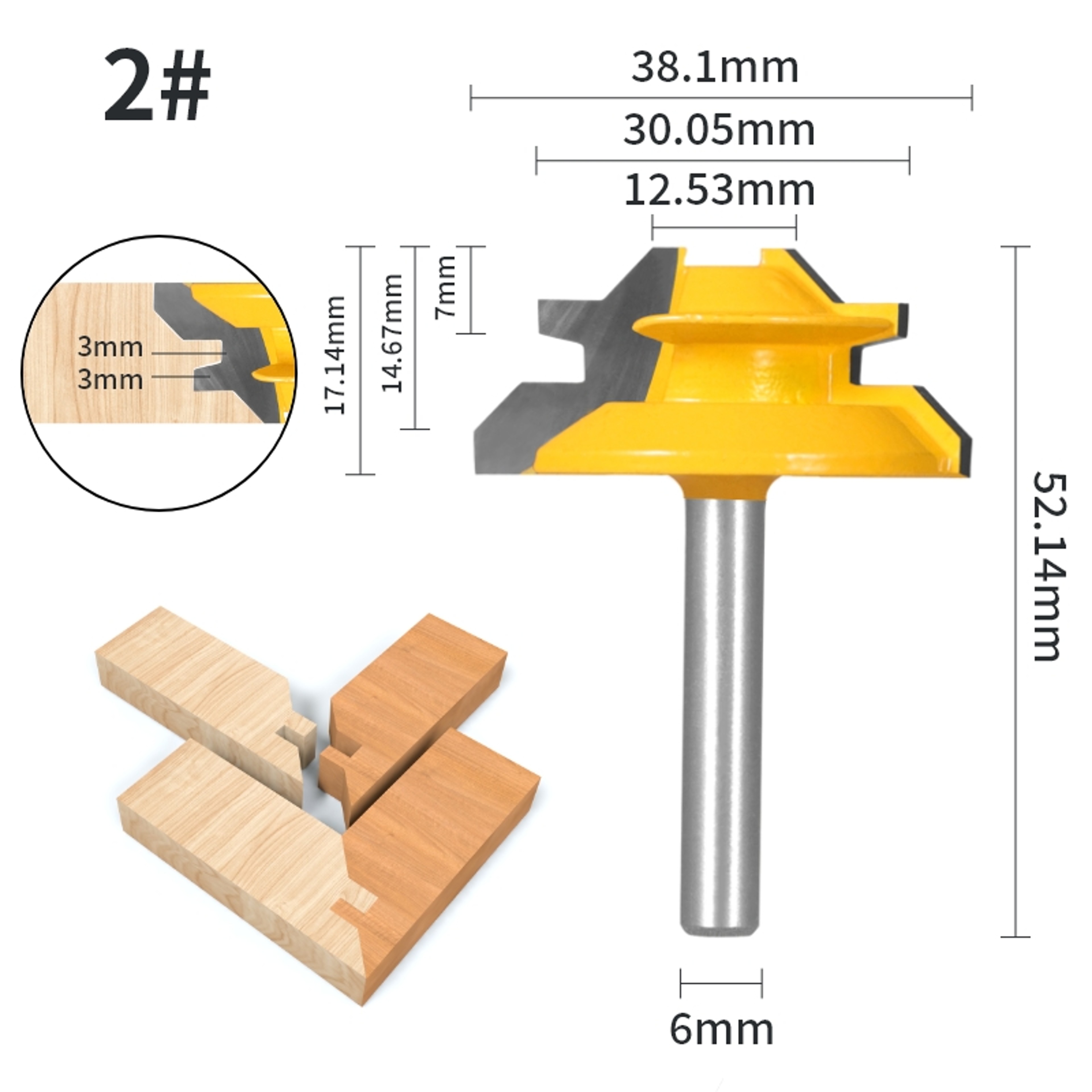 Lock Miter Router Bit Professional Woodworking Milling Cutter For Precision Cuts 5