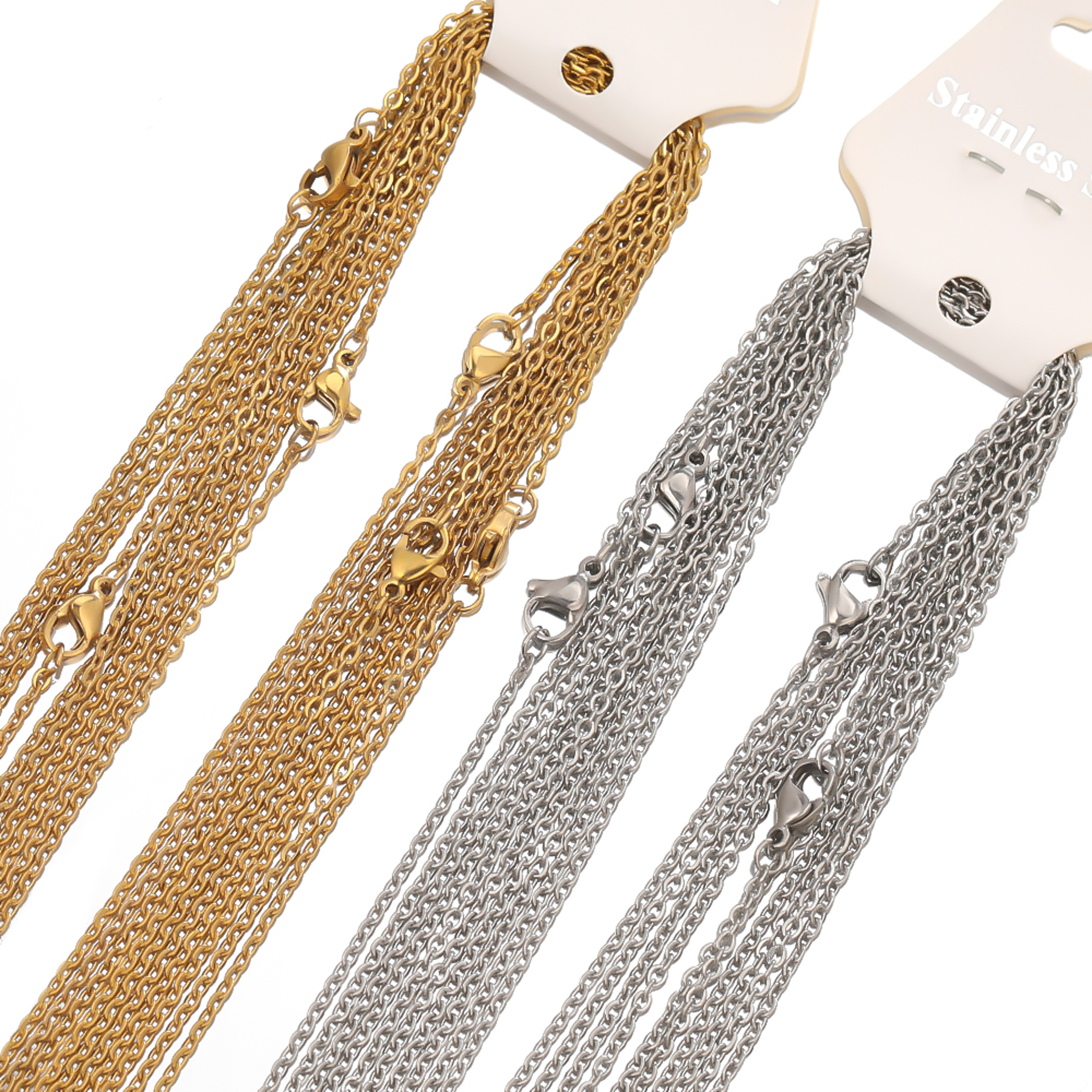 Stainless Steel Cuban Cross Link Chains For DIY Jewelry Making  Gifts 0