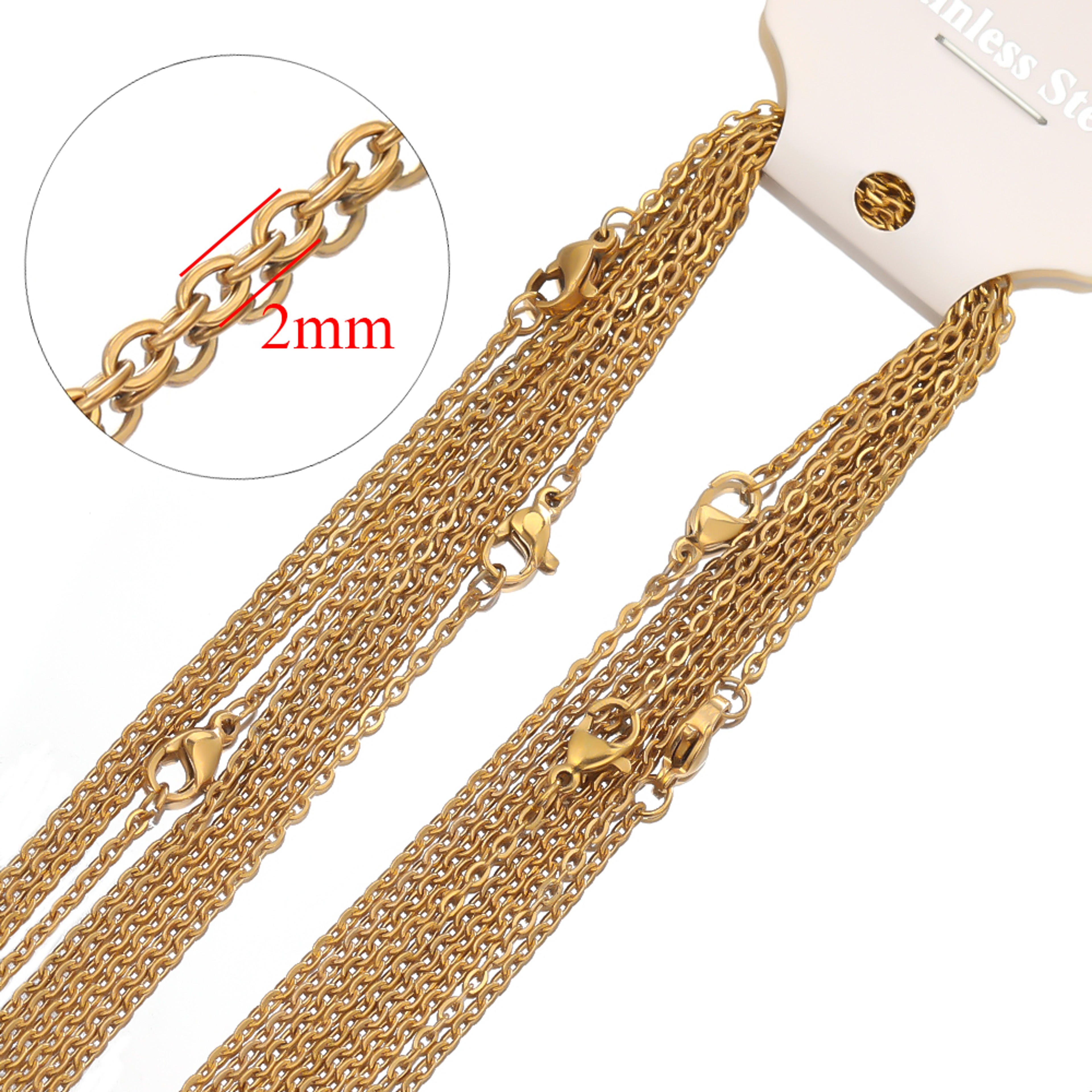 Stainless Steel Cuban Cross Link Chains For DIY Jewelry Making  Gifts 7