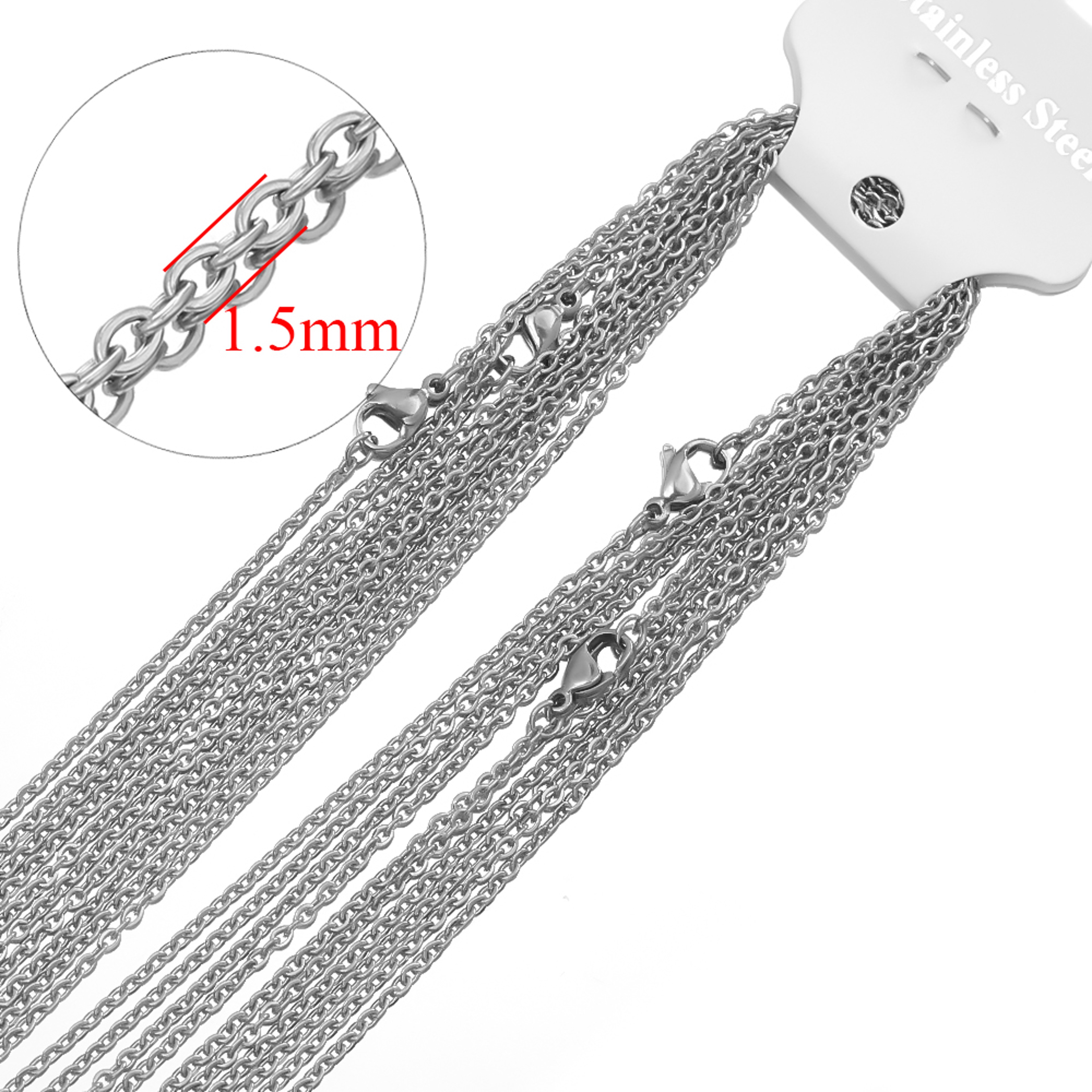 Stainless Steel Cuban Cross Link Chains For DIY Jewelry Making  Gifts 4