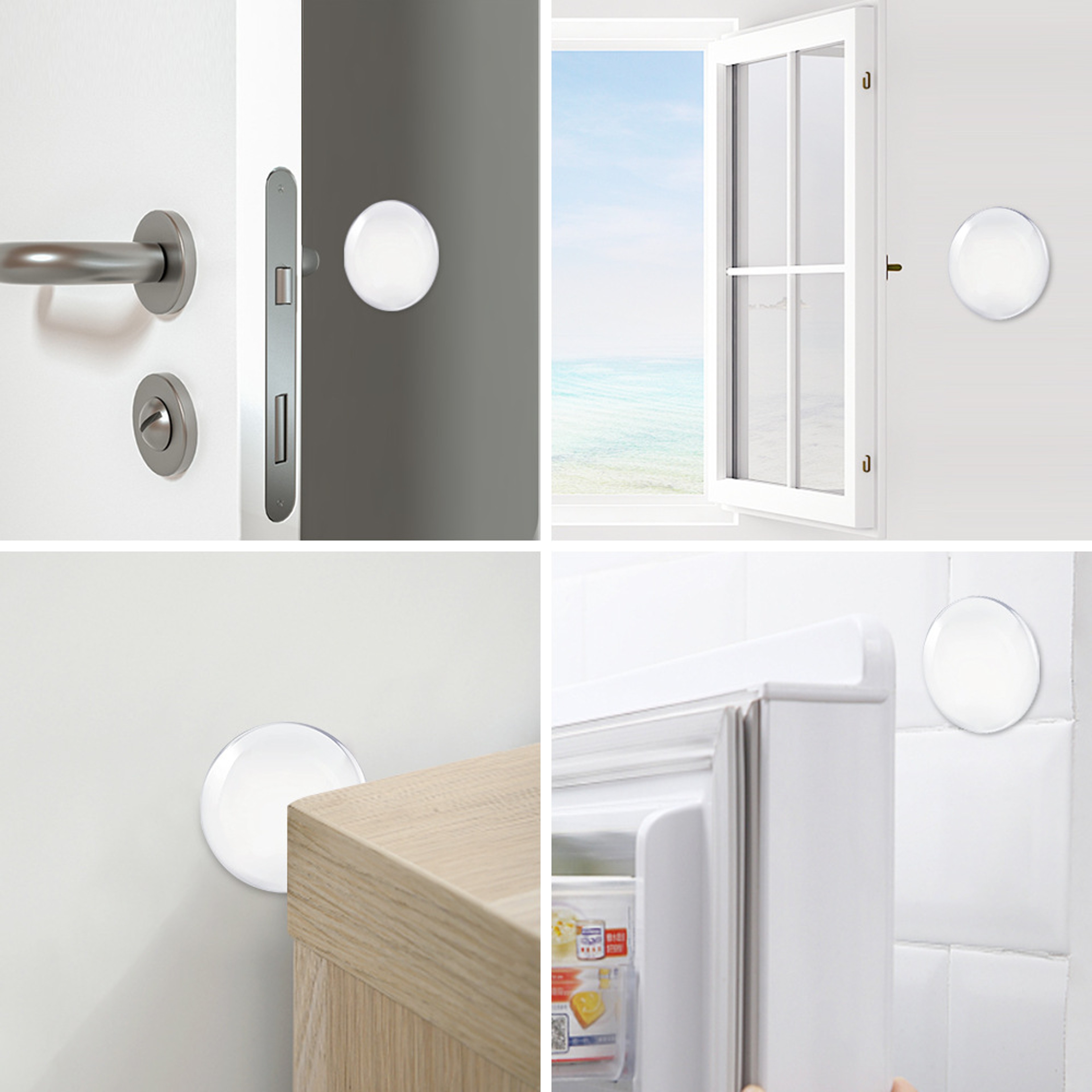 Transparent Soft Silicone Nonslip Door Stopper  Wall Protector 2
