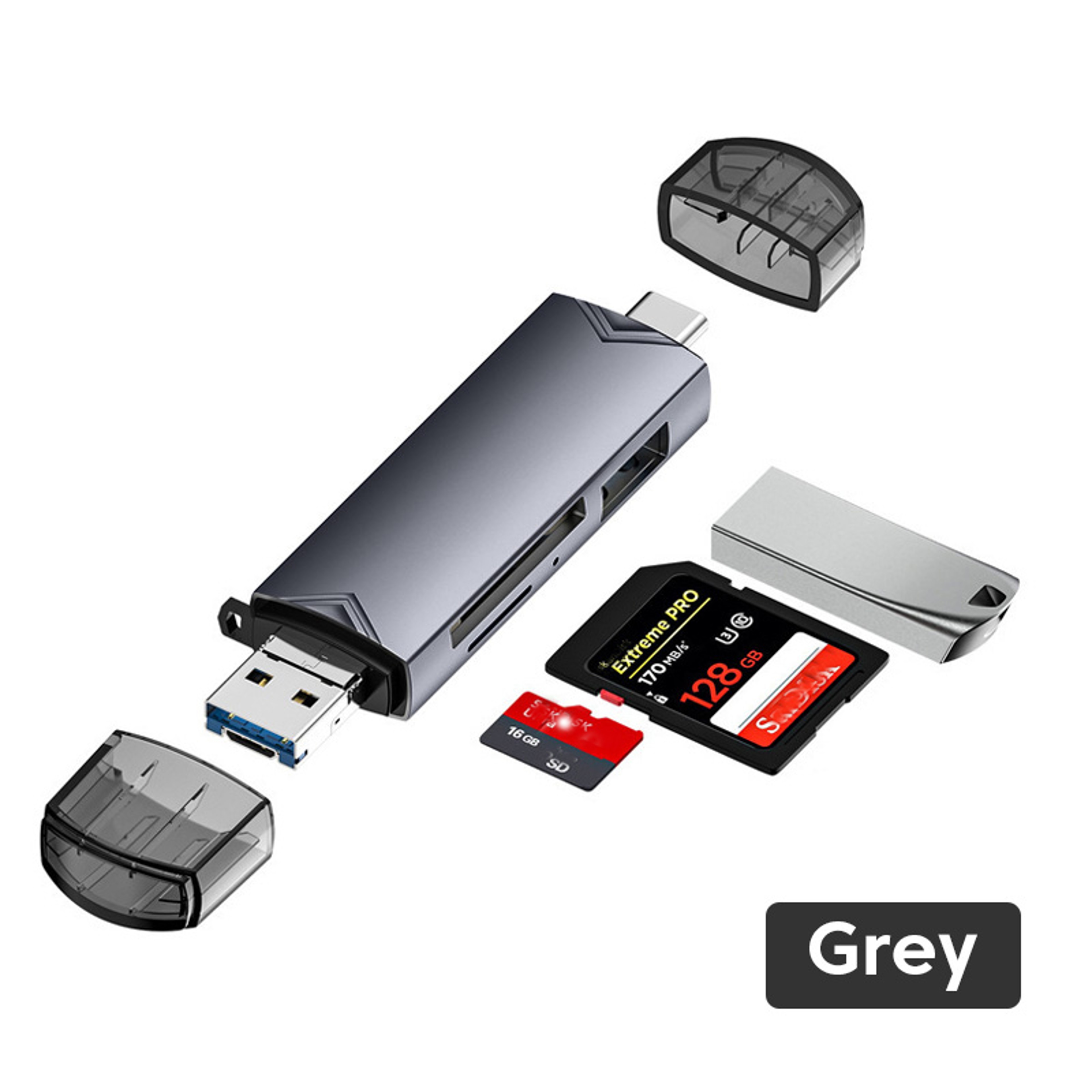 USB Type C OTG Adapter Multifunctional SD  TF Card Reader With HighSpeed Data Transfer 9