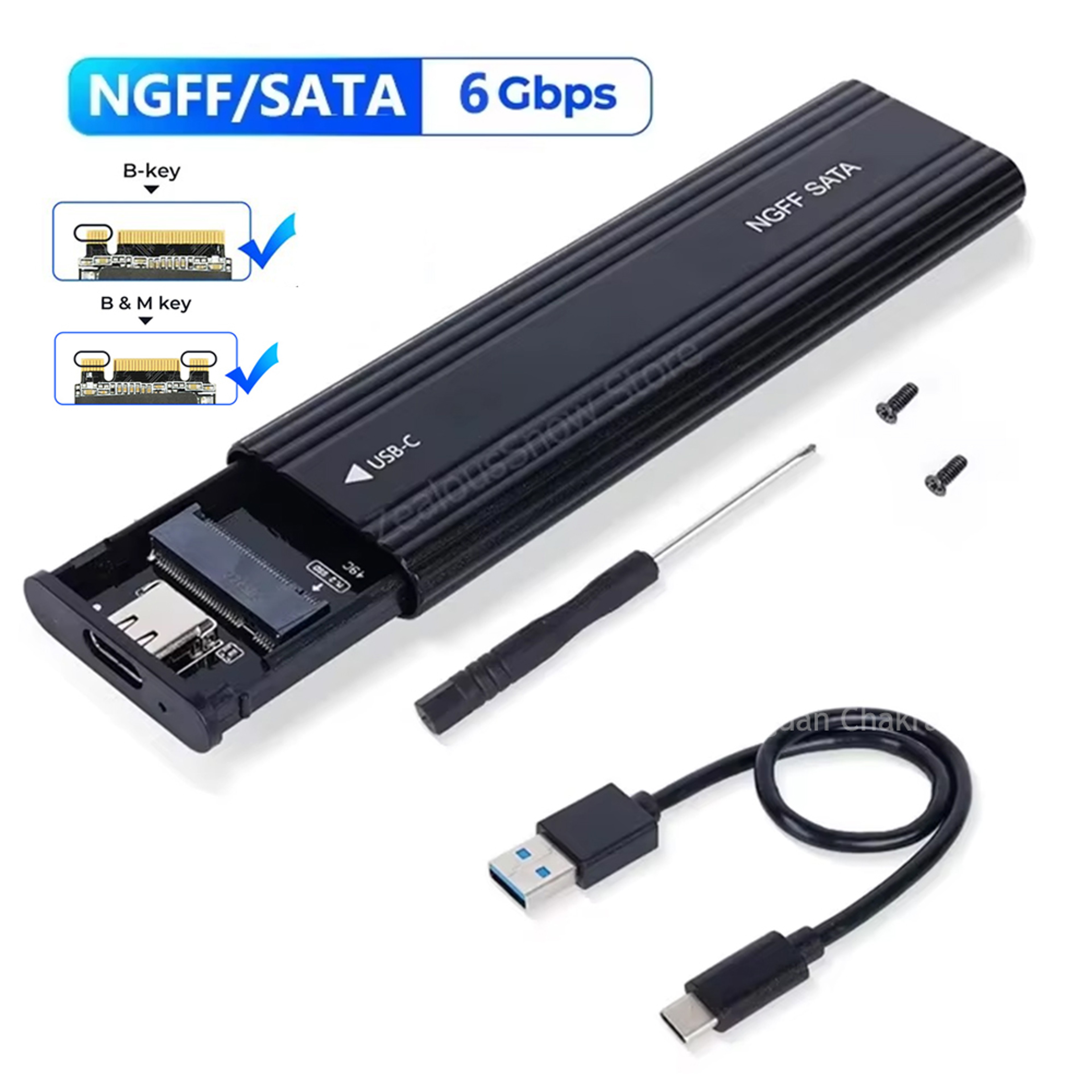 Portable SSD Enclosure USB C External NVMe SSD Case Aluminum – view 7