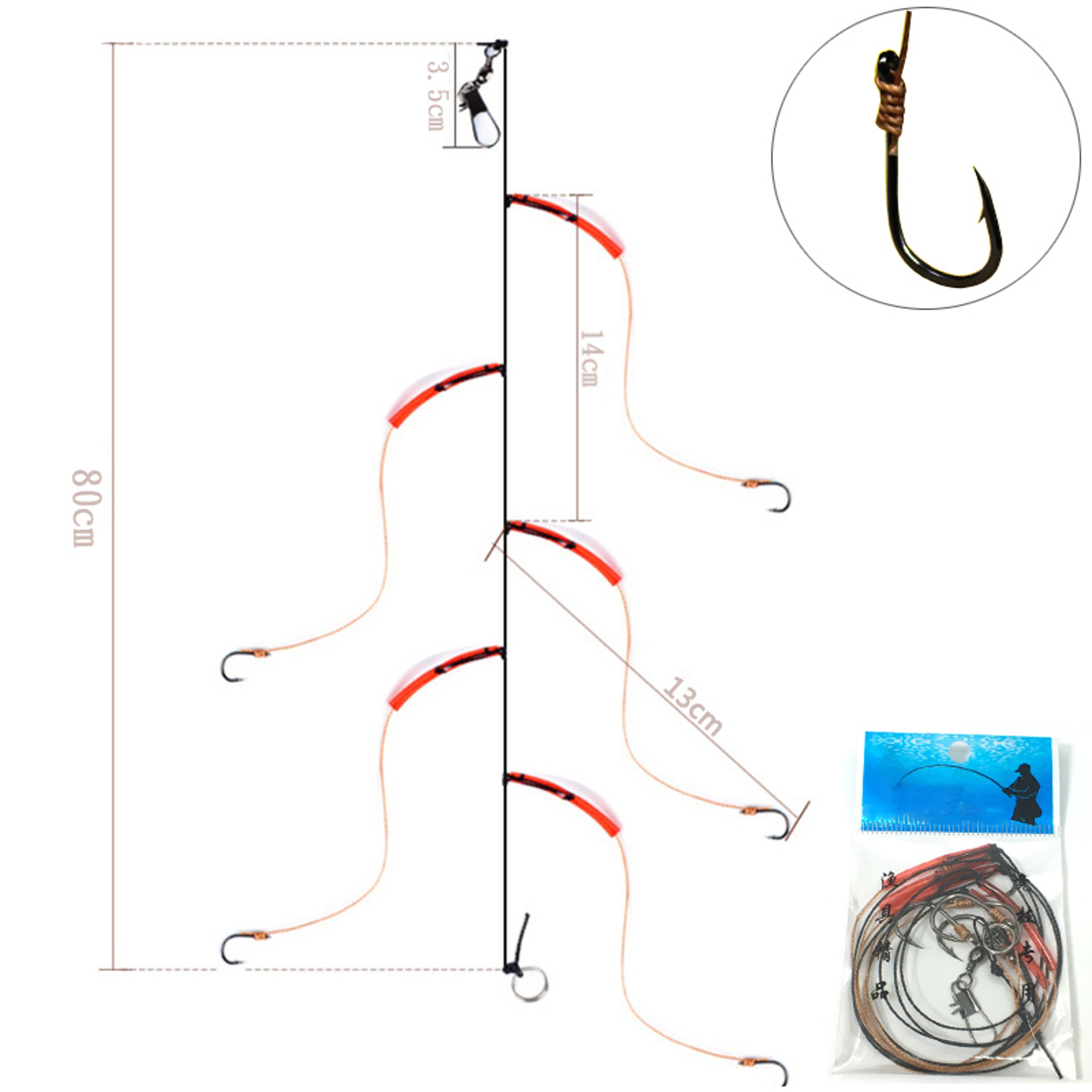 Premium High Carbon Steel Fishing Hooks With MultiHook Swivel Lures 0