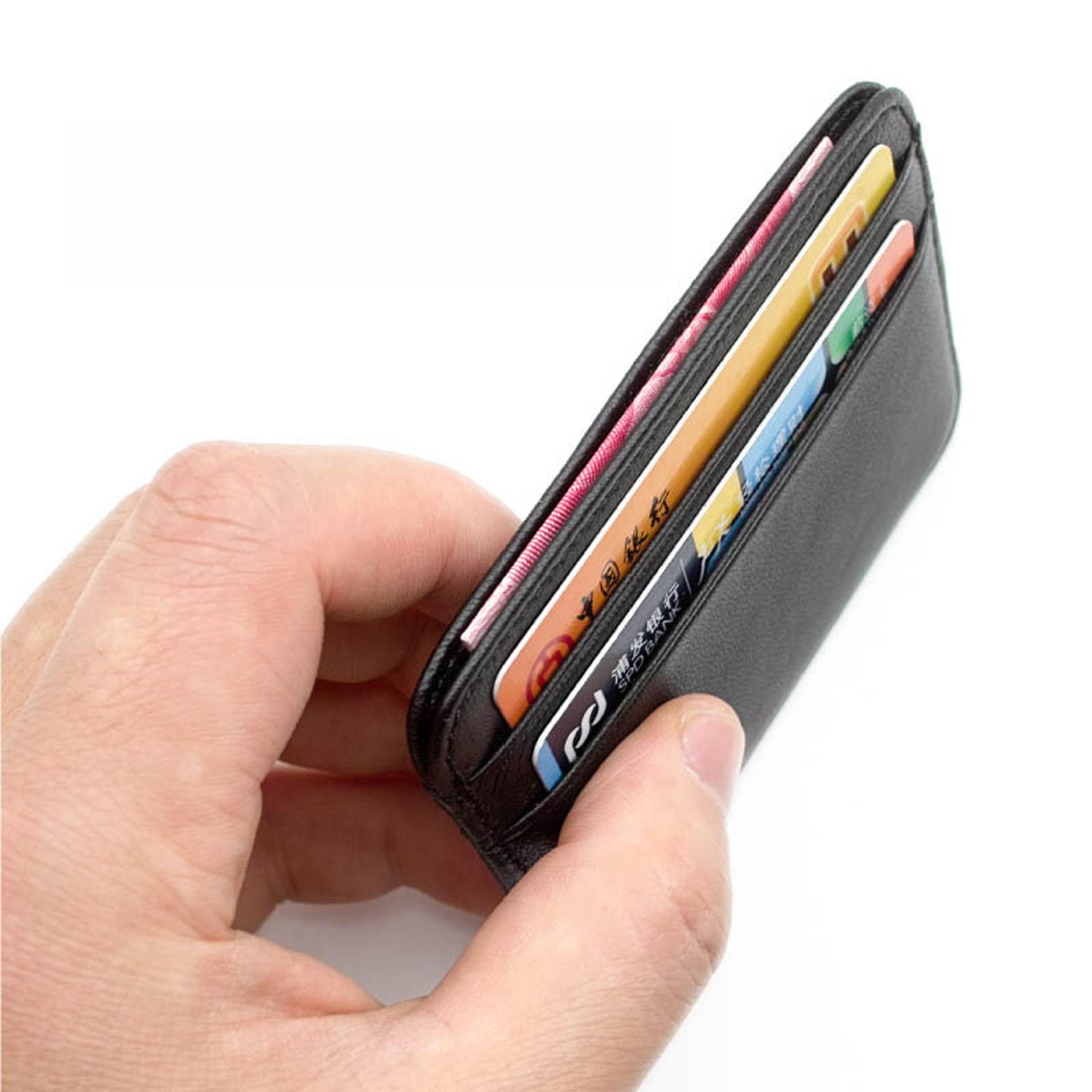 Slim Genuine Sheepskin Wallet for Men Minimalist Thin Card Holder Leather Wallet – view 1