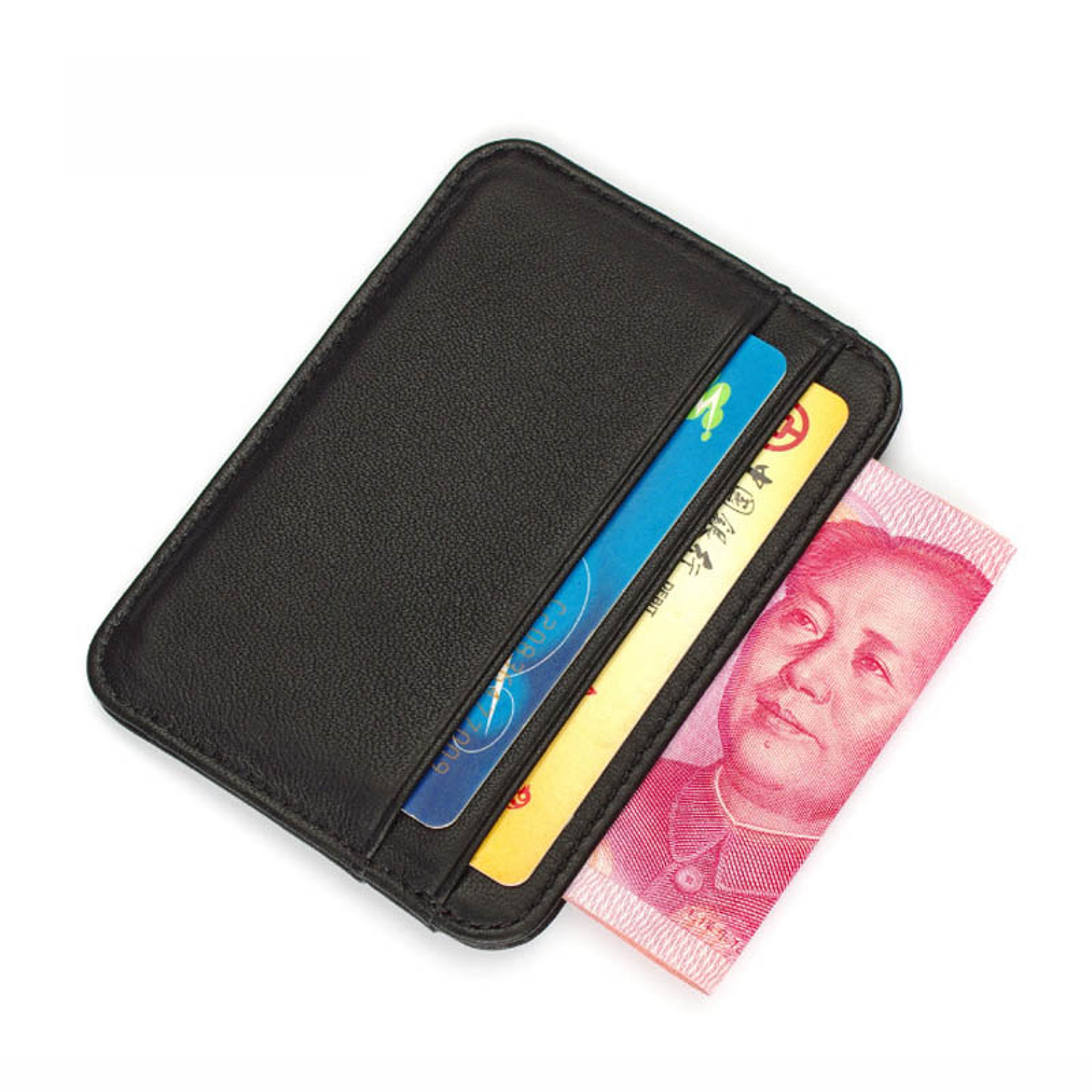Slim Genuine Sheepskin Wallet for Men Minimalist Thin Card Holder Leather Wallet – view 2