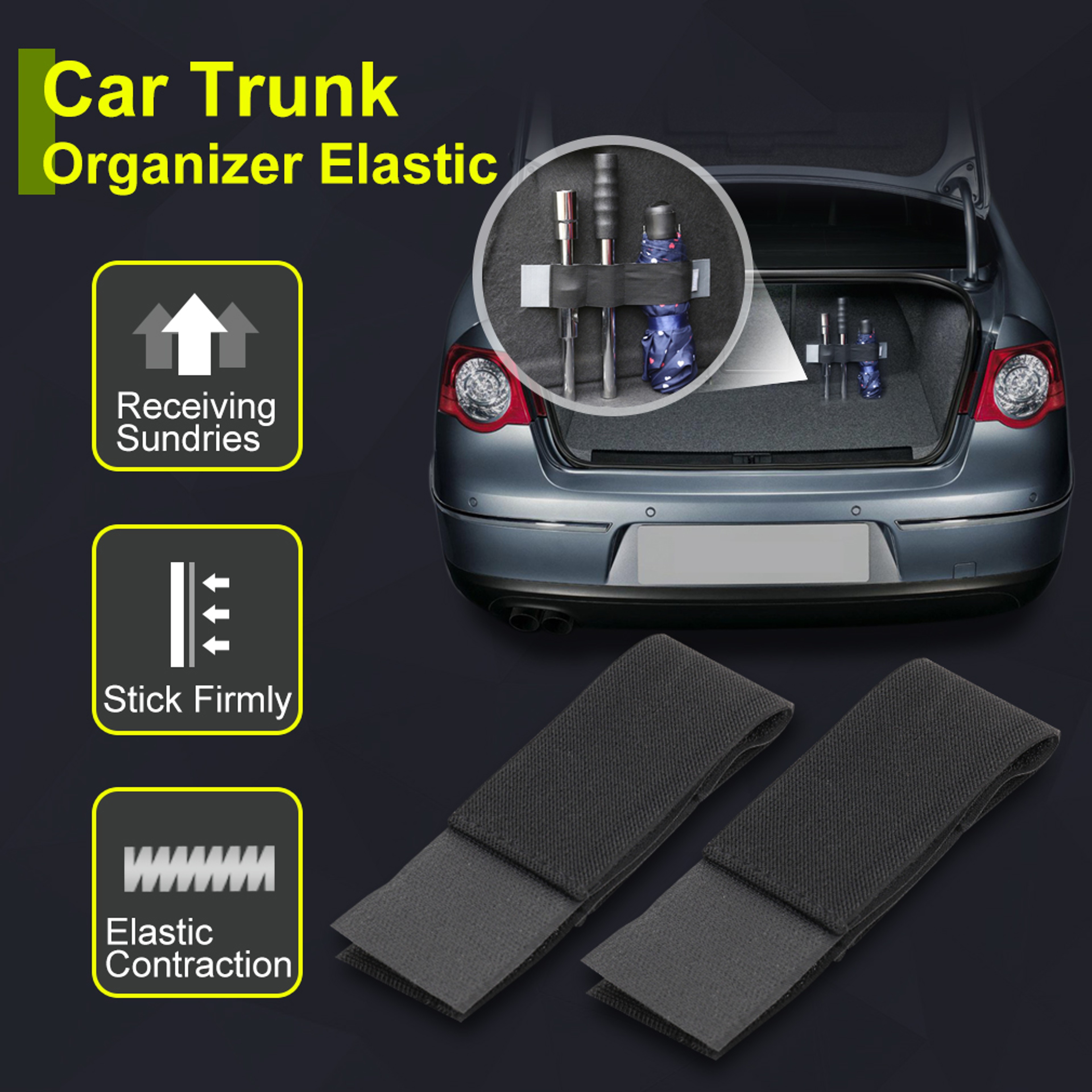 Universal Car Trunk Organizer Fixing Strap Belt for Secure Cargo Storage and Clutter Free Car Trunk – view 3