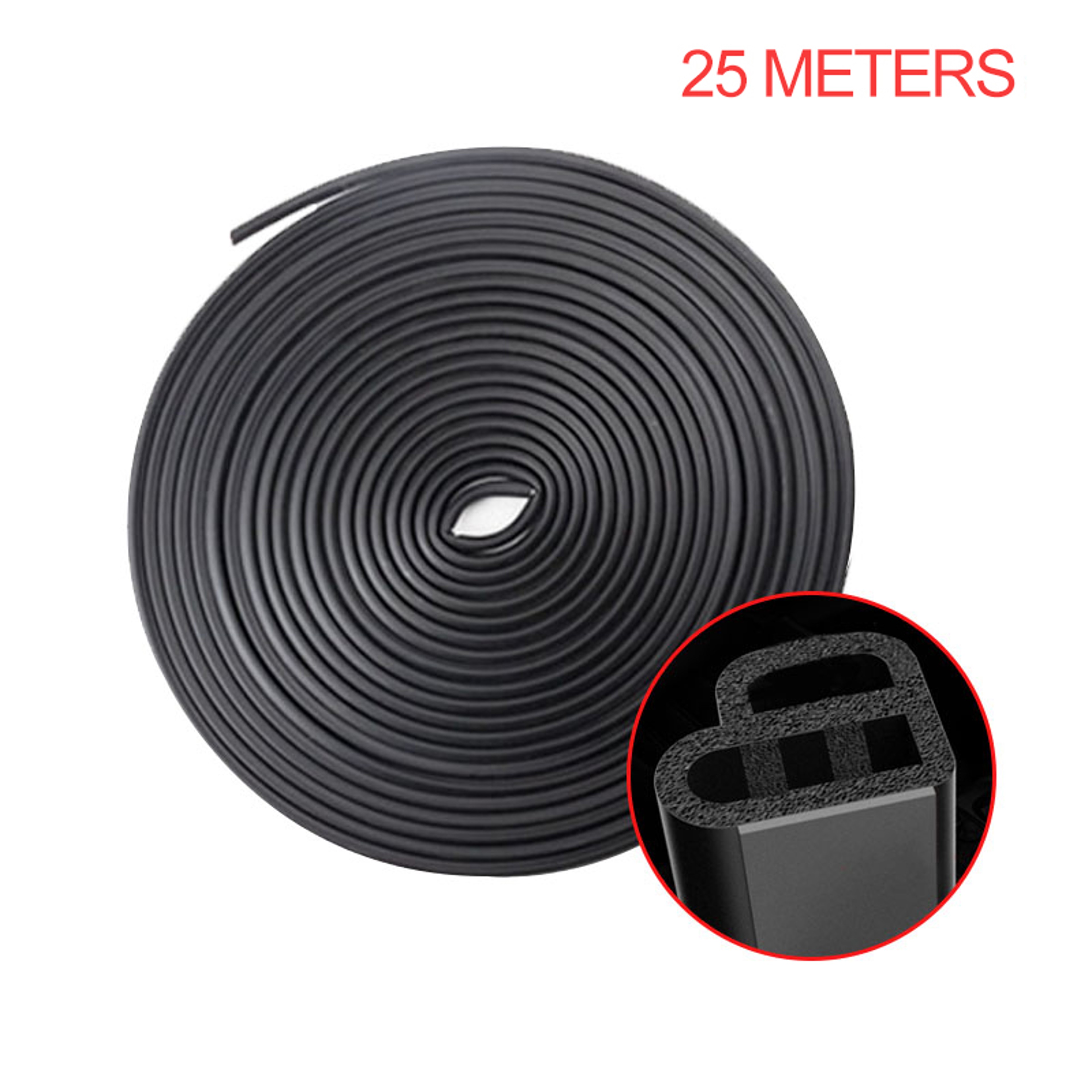 Car Door Seal Strip Rubber Double Layer Soundproof Weatherproof Protector For Car Door Hood  Trunk 8