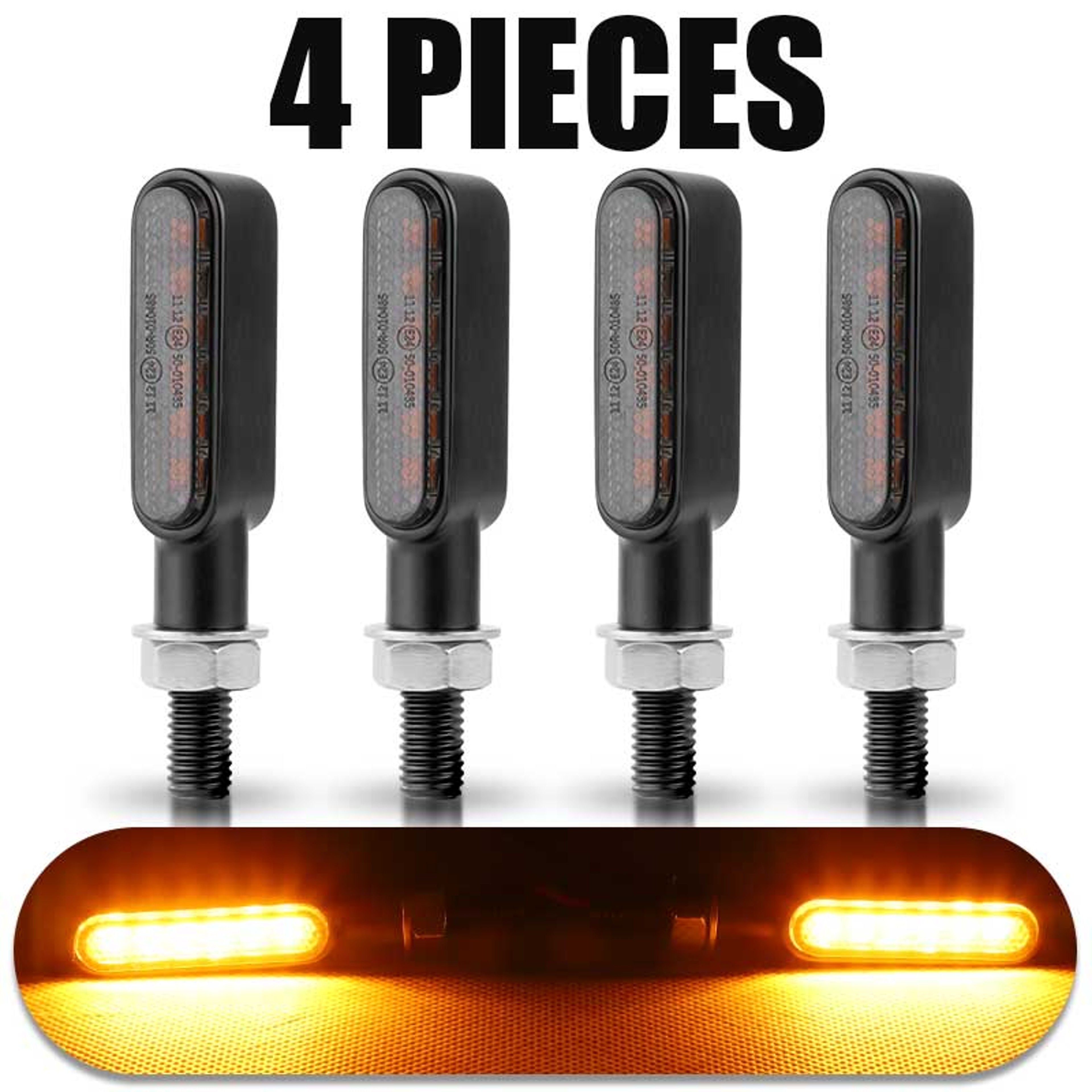 Mini LED Motorcycle Turn Signal Lights Blinker Indicators For Cafe Racer 7