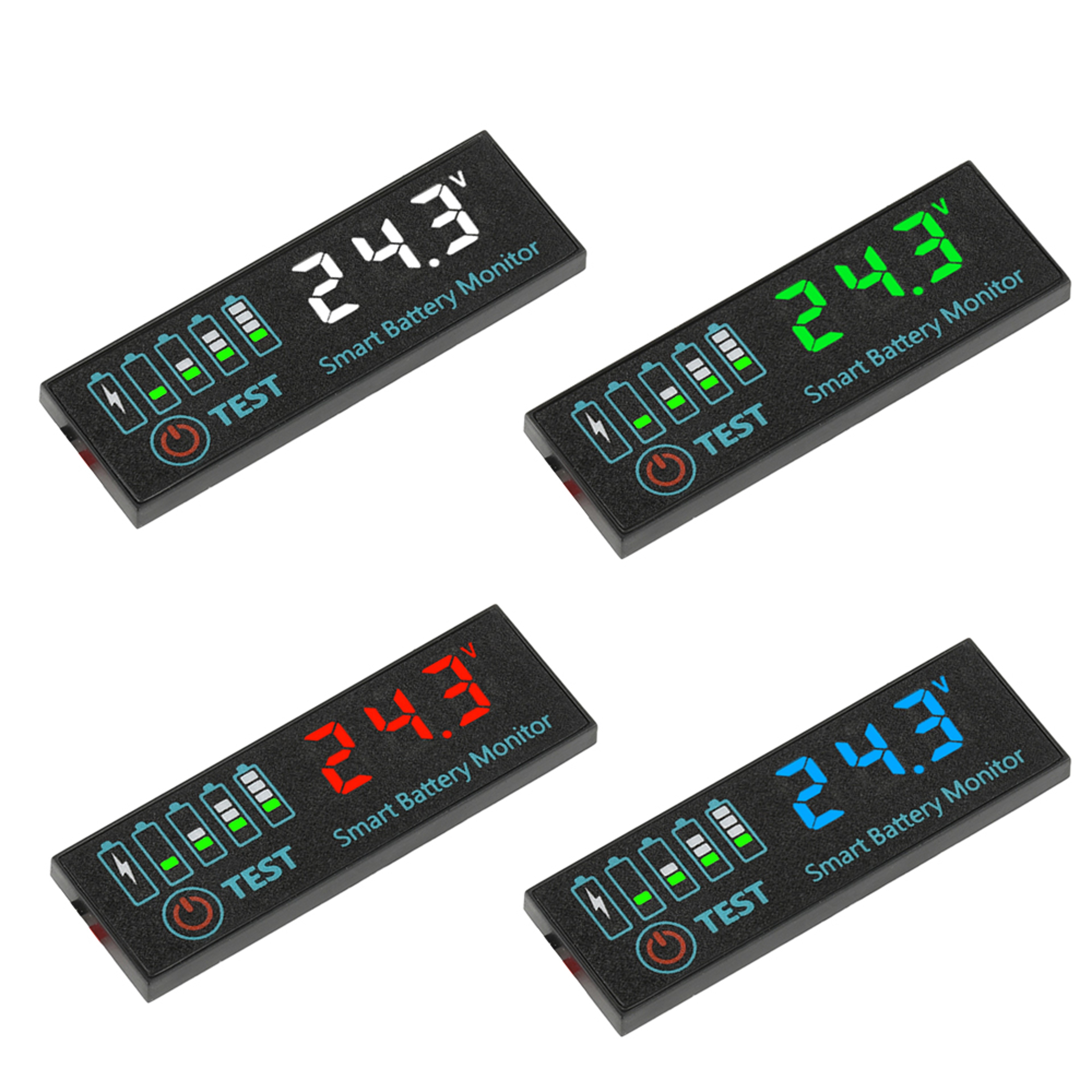 DC Universal Battery Voltage Charge Indicator Panel LED Indicator for Acid & Lithium Batteries – view 2