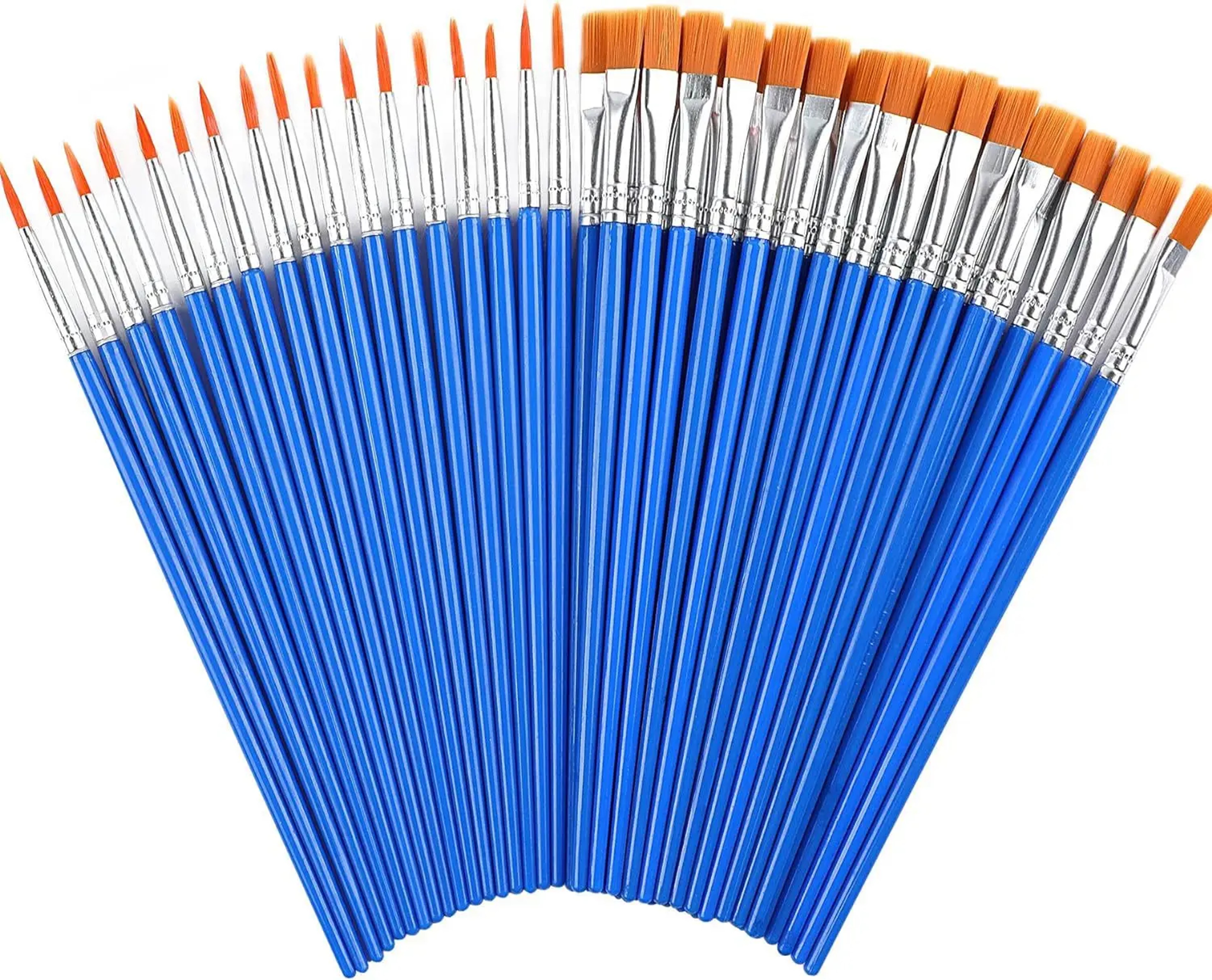 Kids Acrylic Paint Brushes Set Flat Round  Pointed Brush For Crafting Watercolor And Oil Painting 0