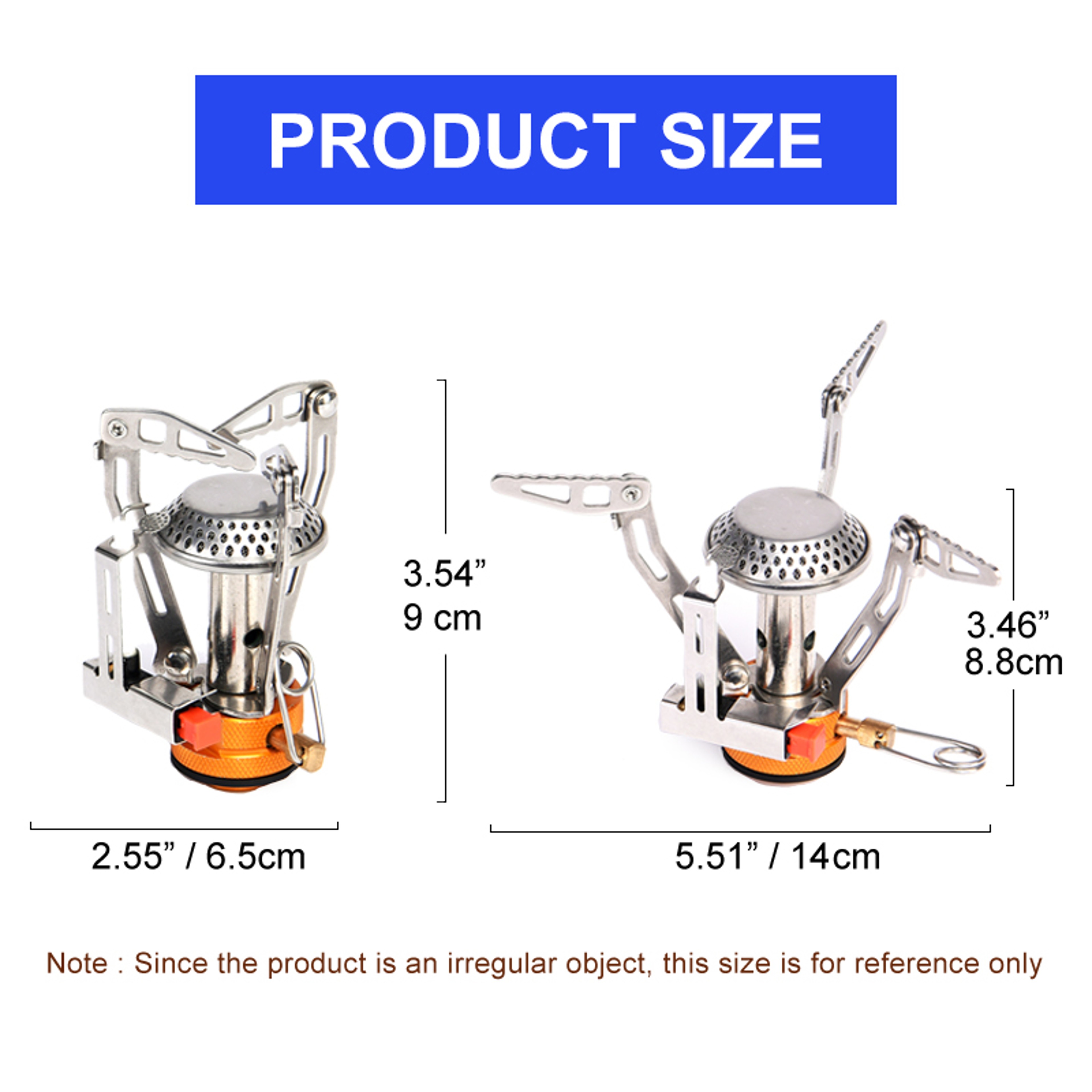 Portable Gas Stove Compact Aluminum Alloy Camping Stove For Outdoor Cooking Hiking  Backpacking 4