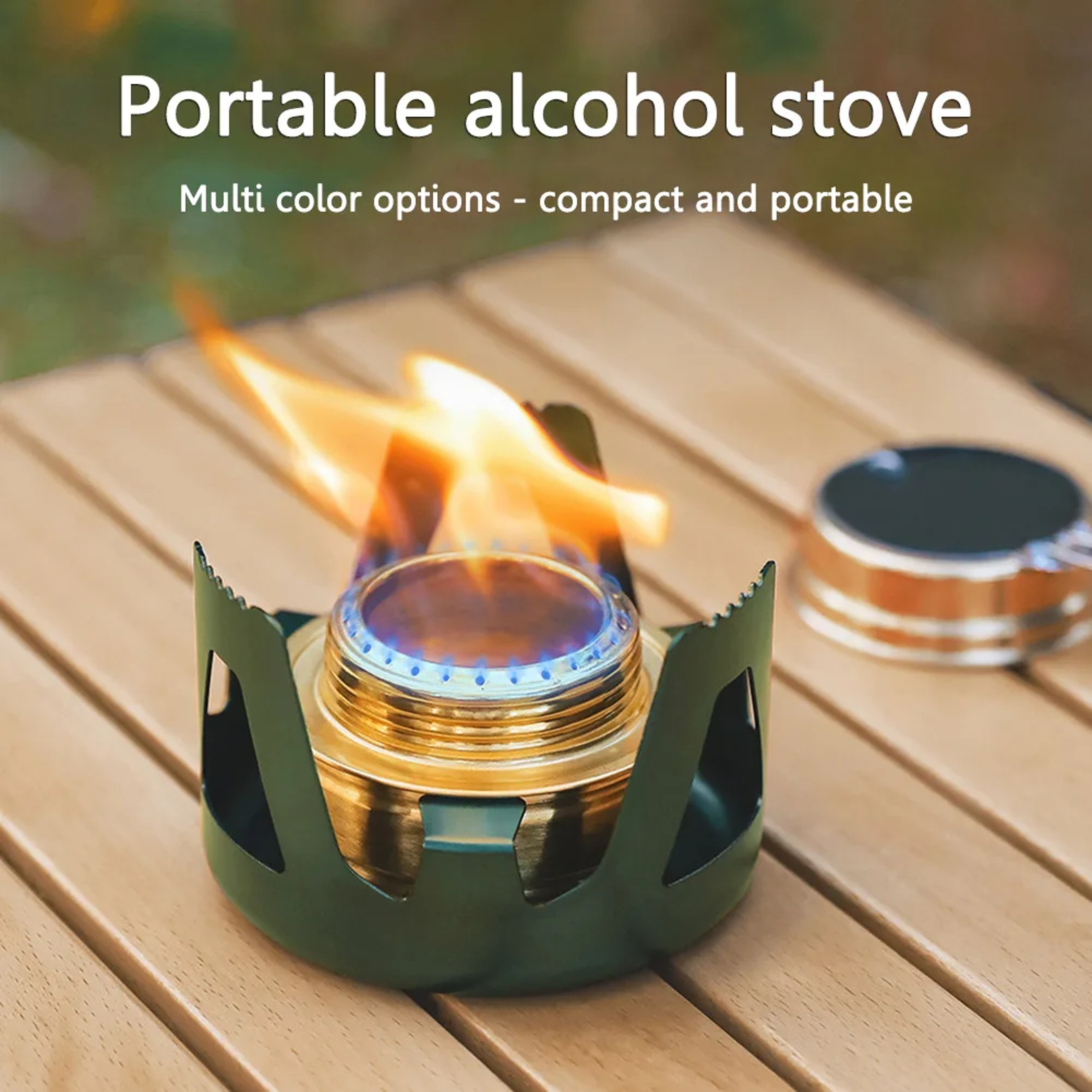 Portable Mini Alcohol Stove Burner Adjustable Firepower Ultralight Brass Camping Stove 1