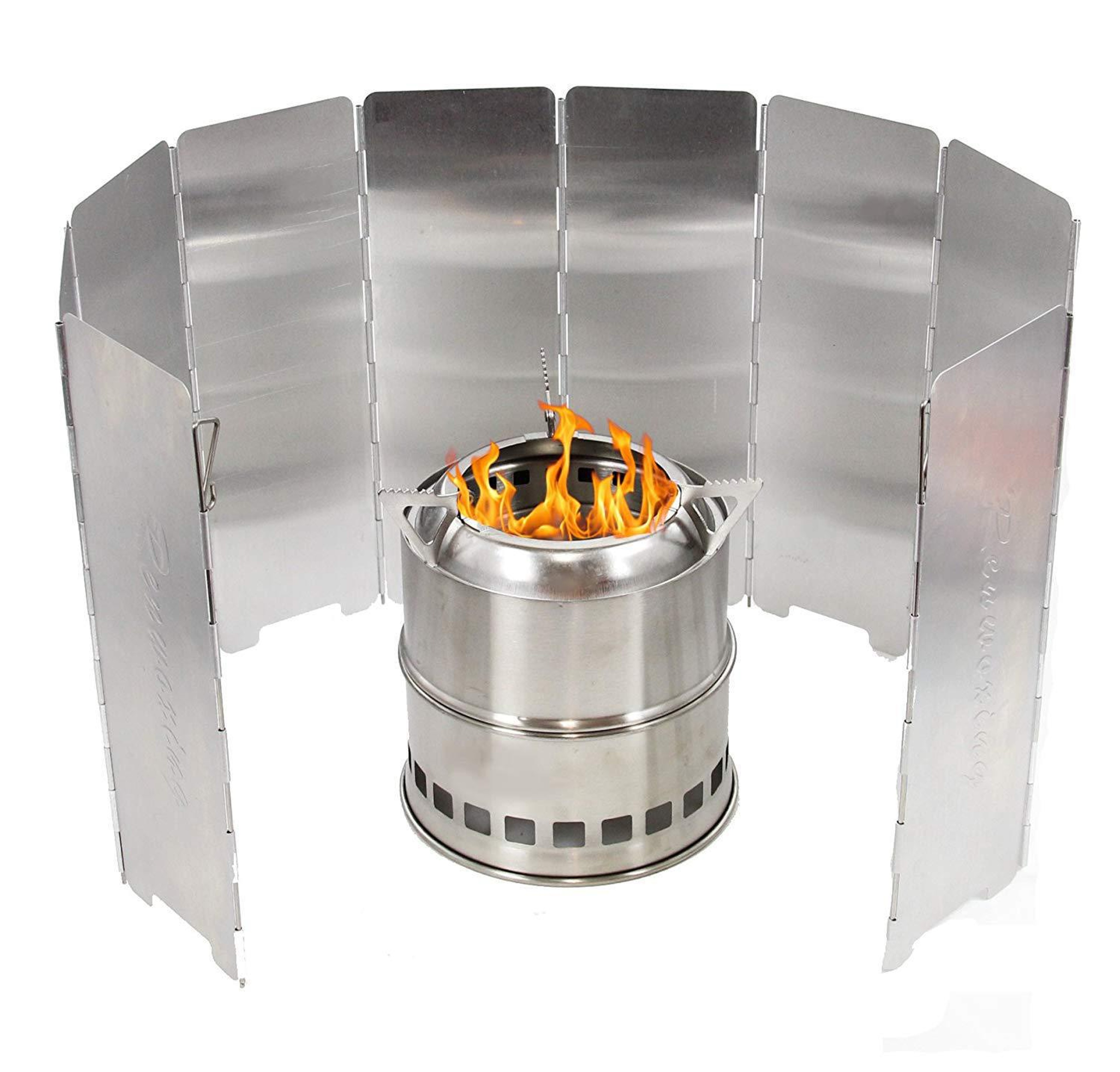 Aluminum Alloy Wind Shield For Gas Stove Windproof Screen For Outdoor Camping  Picnic Cooking 6