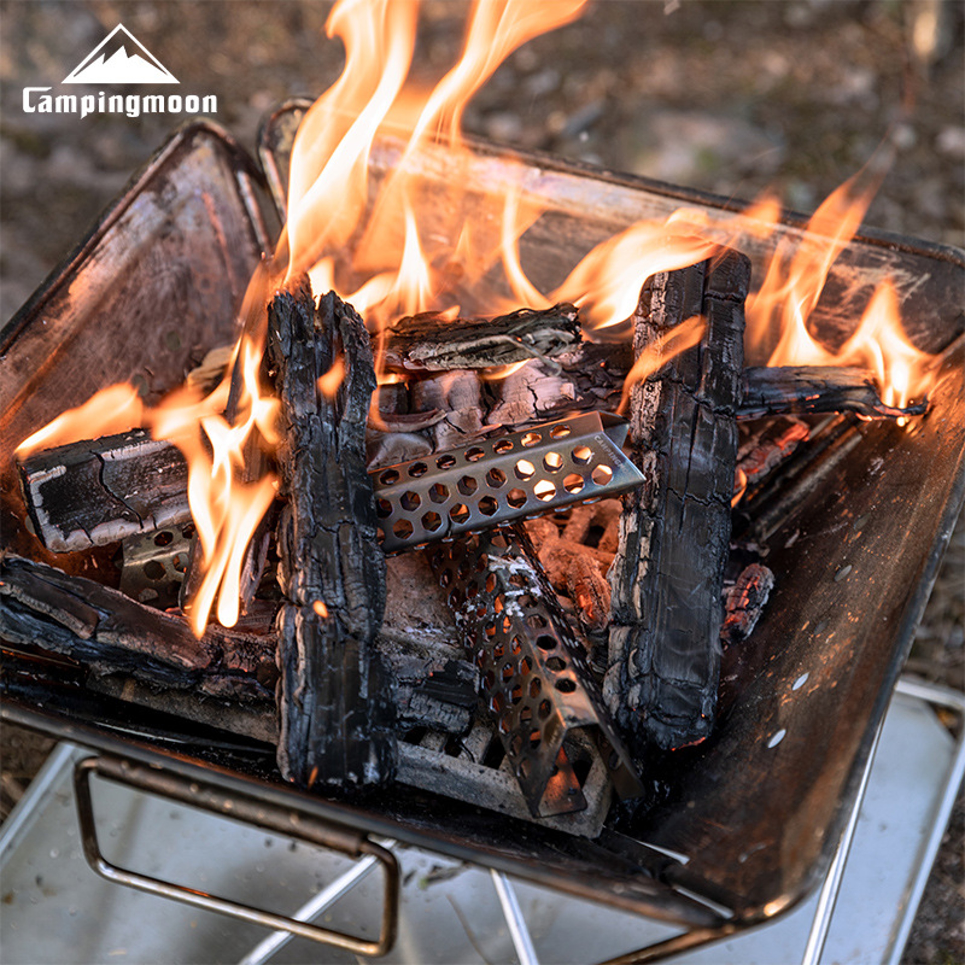 Small Stainless Steel Camping Burner Fully Smokeless Honeycomb Design For Outdoor Use 0