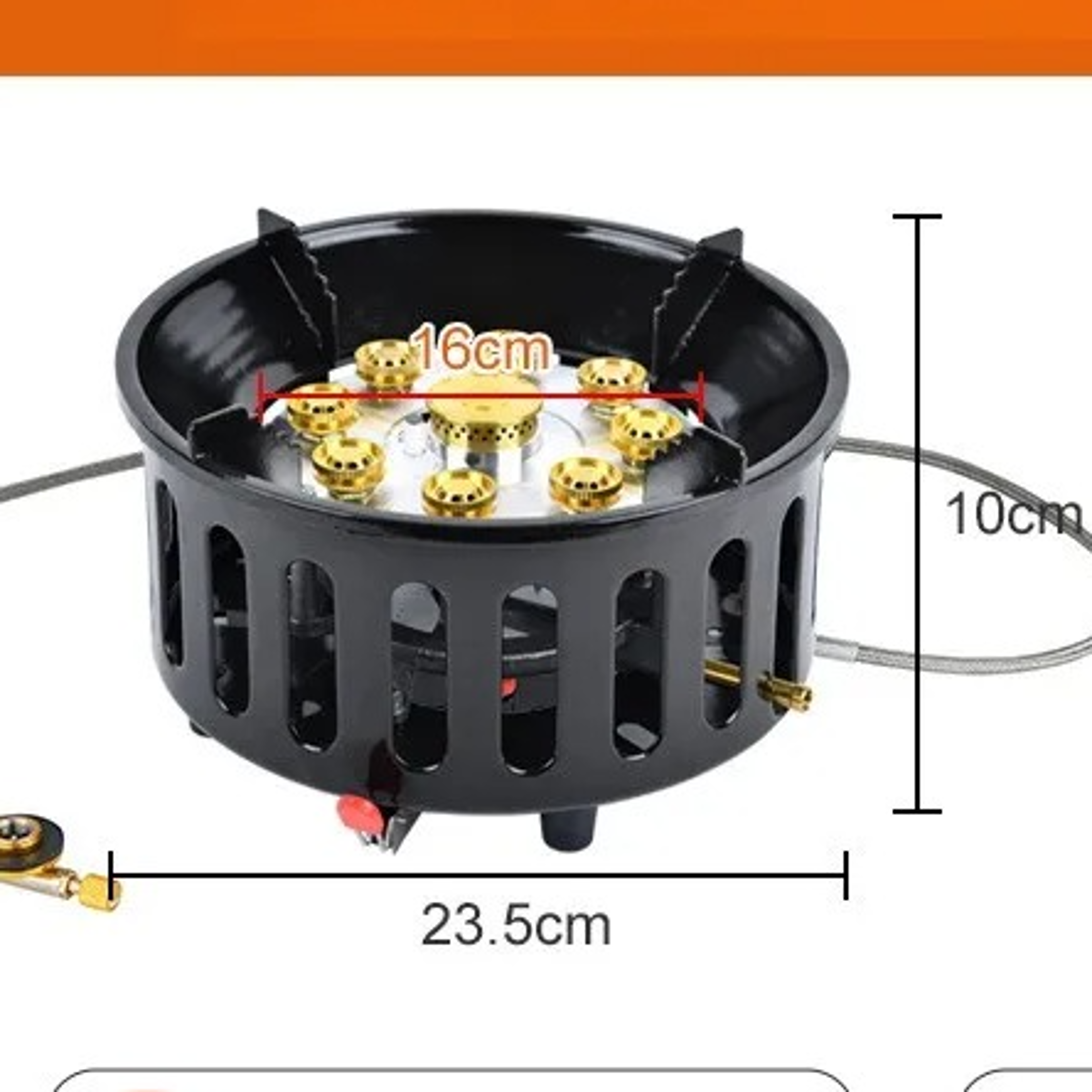 HighPower Camping Gas Stove Core Burner with Windproof Electronic Ignition for Outdoor Adventures