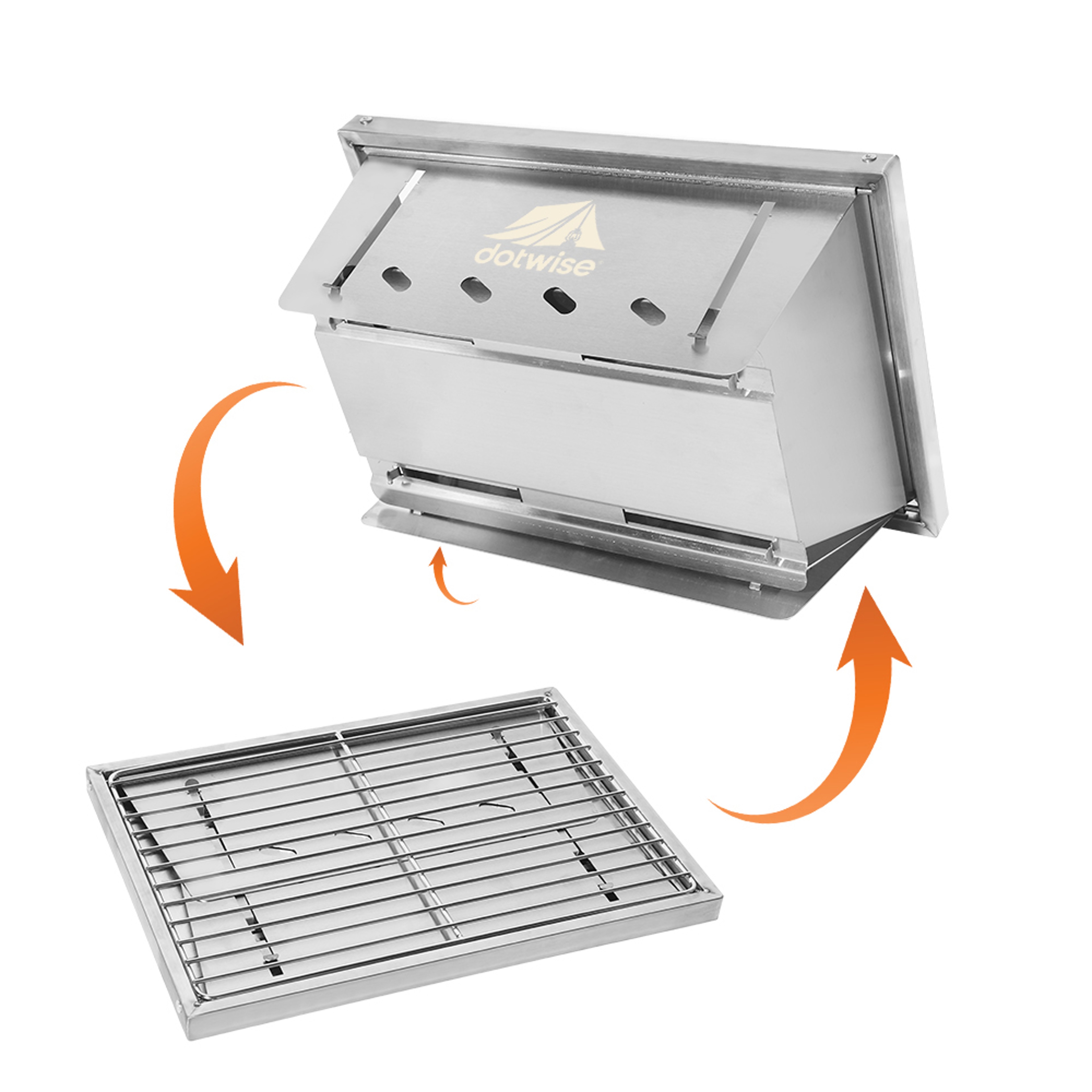 Portable Stainless Steel Folding Barbecue Grill For Camping  Outdoor Cooking 4