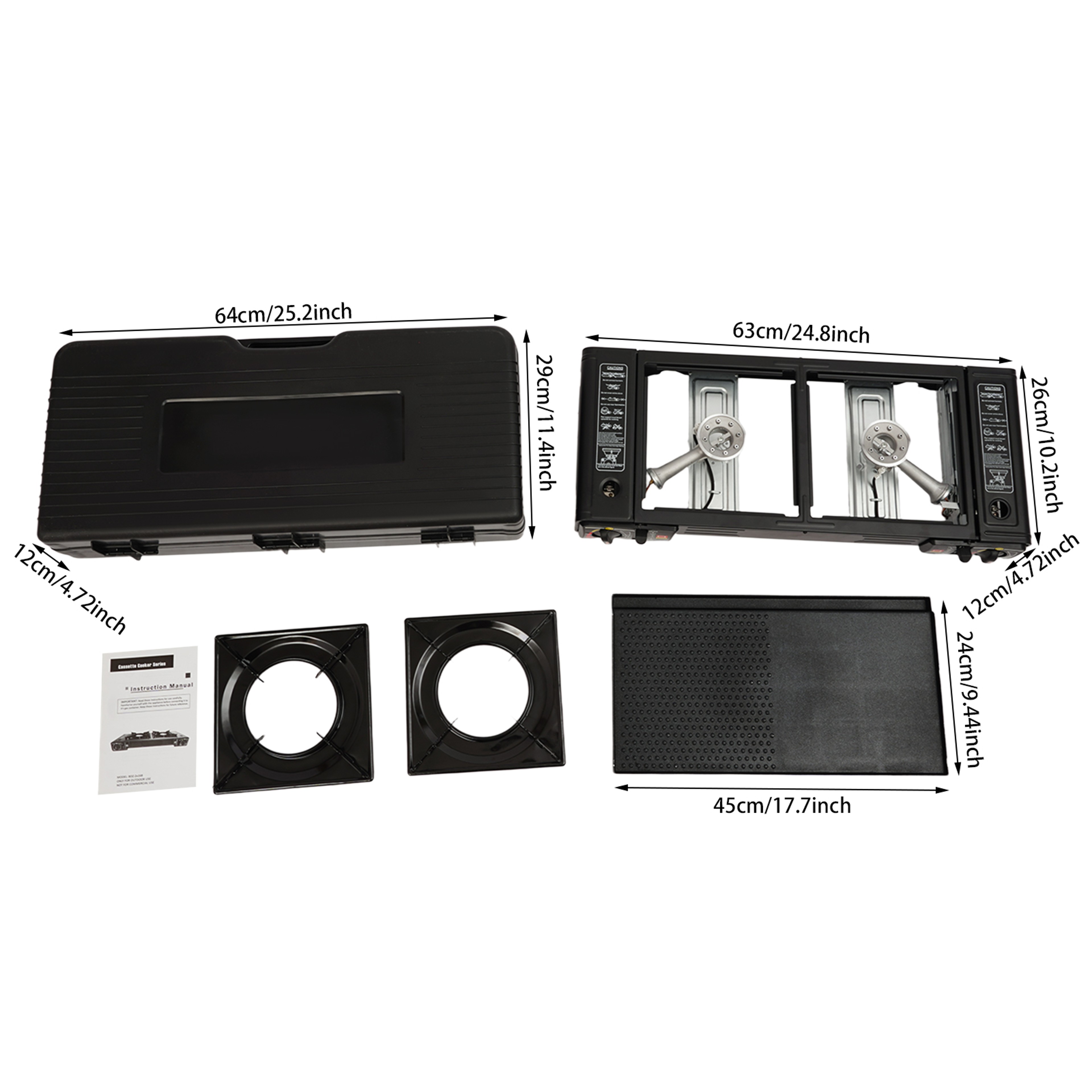 Portable Burner Camping Stove With Auto Ignition  Baking Tray Ideal For RVs Picnics And BBQs 7