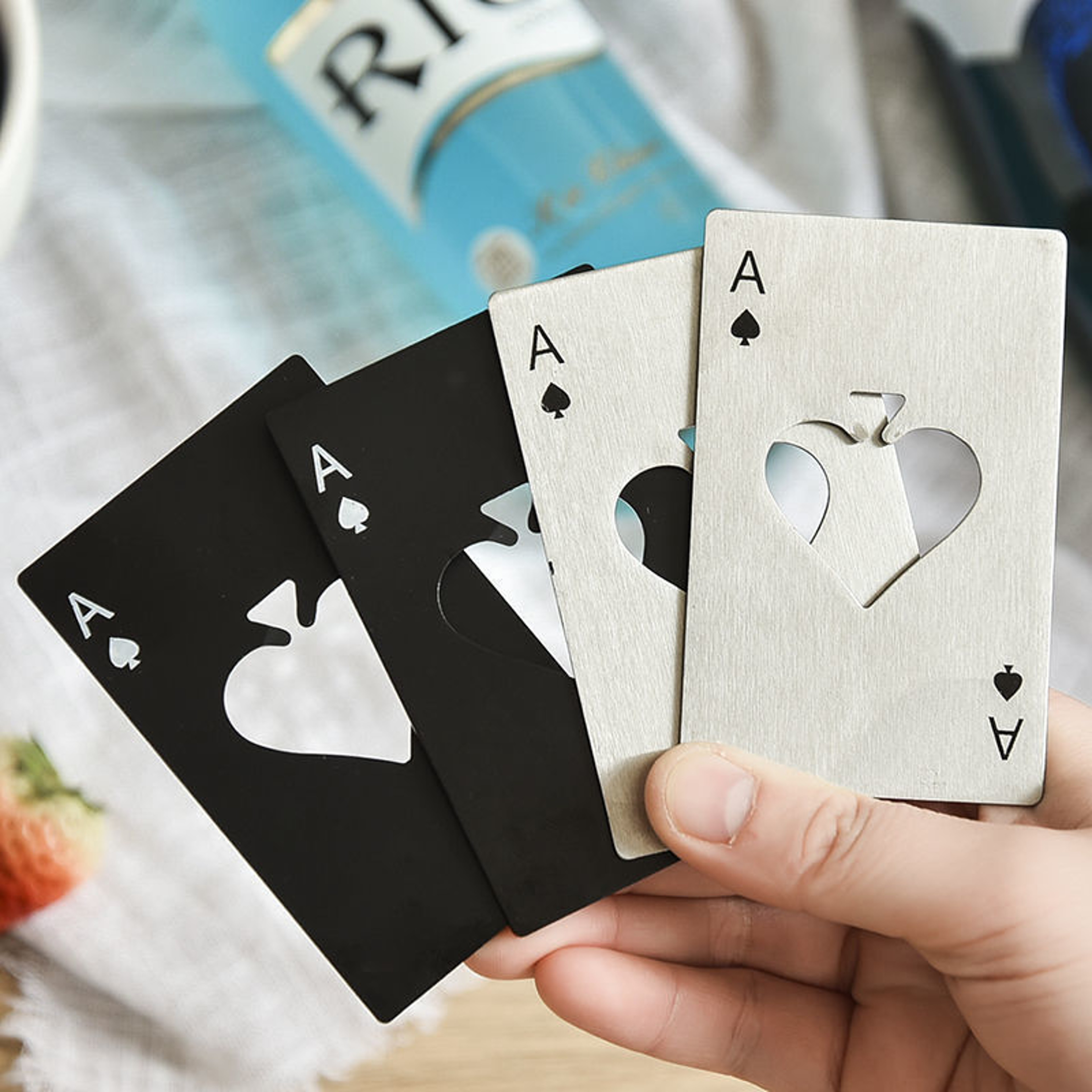 Poker Card Bottle Opener Ace Of Spades Stainless Steel Credit Card Bar Tool For Home  Parties 1