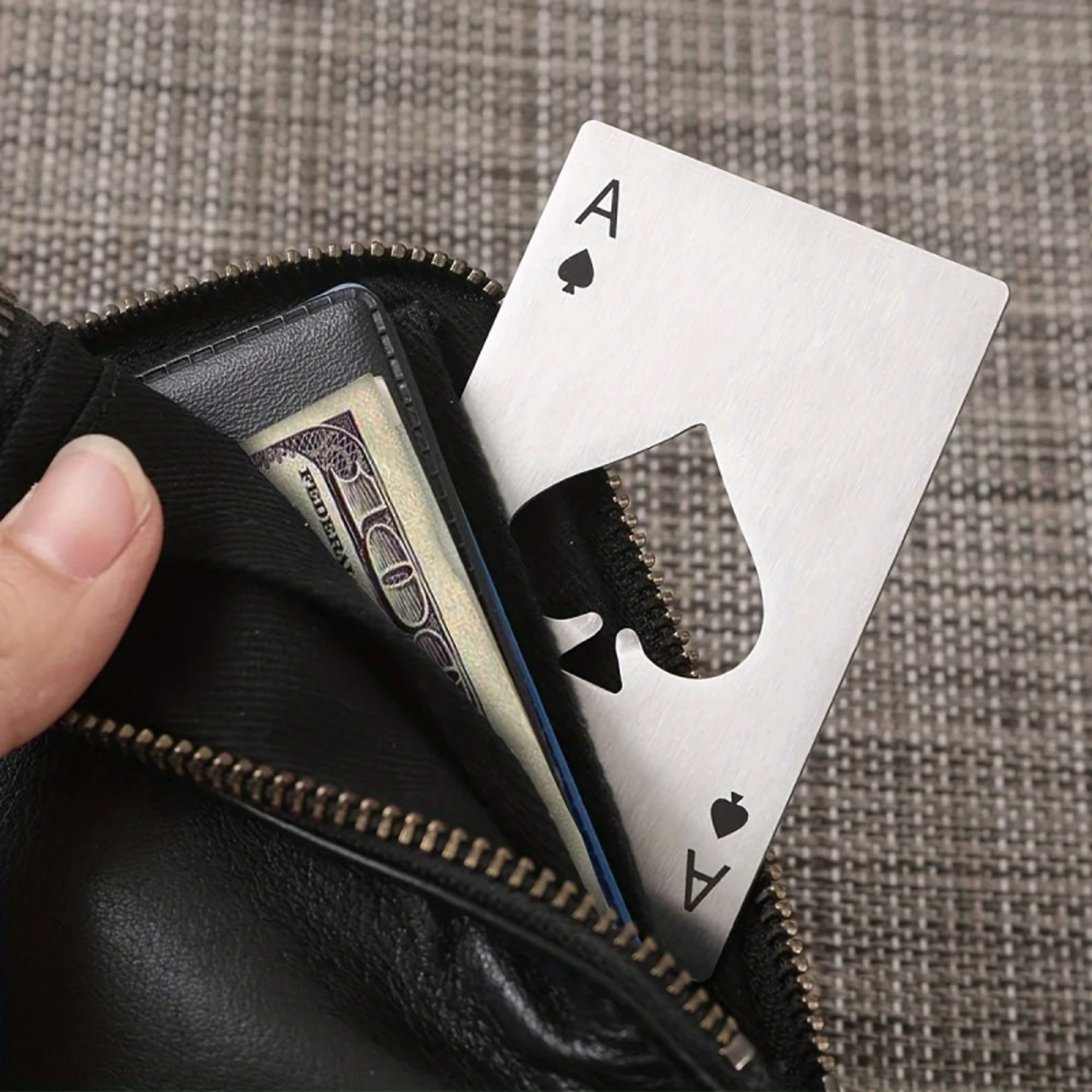 Poker Card Bottle Opener Ace Of Spades Stainless Steel Credit Card Bar Tool For Home  Parties 3