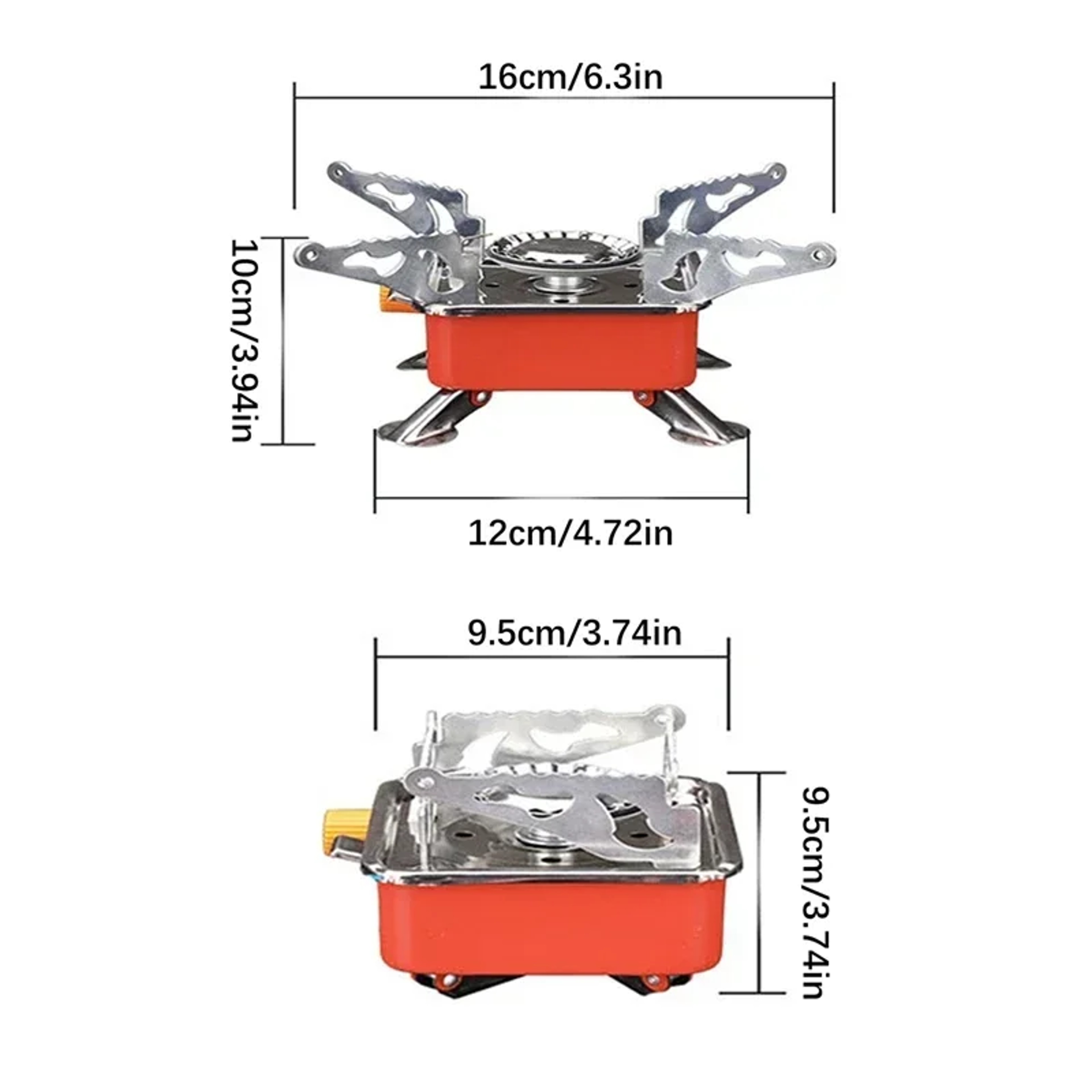 Portable Camping Burner Stove Foldable  Windproof Gas Tank Stove For Hiking Backpacking And BBQ Gri 5