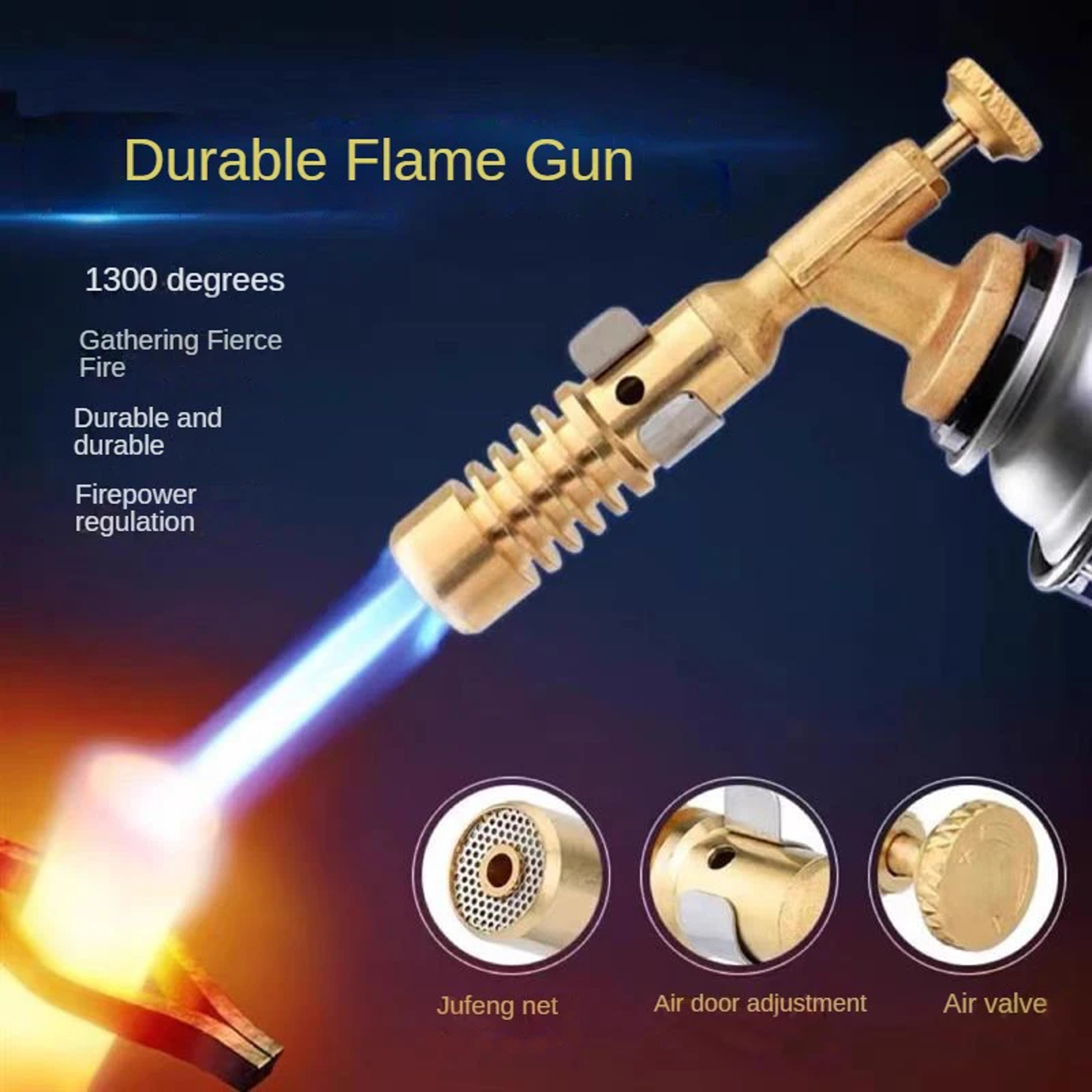 Professional Grade Adjustable Butane Torch Gun For Culinary And Outdoor Use 1
