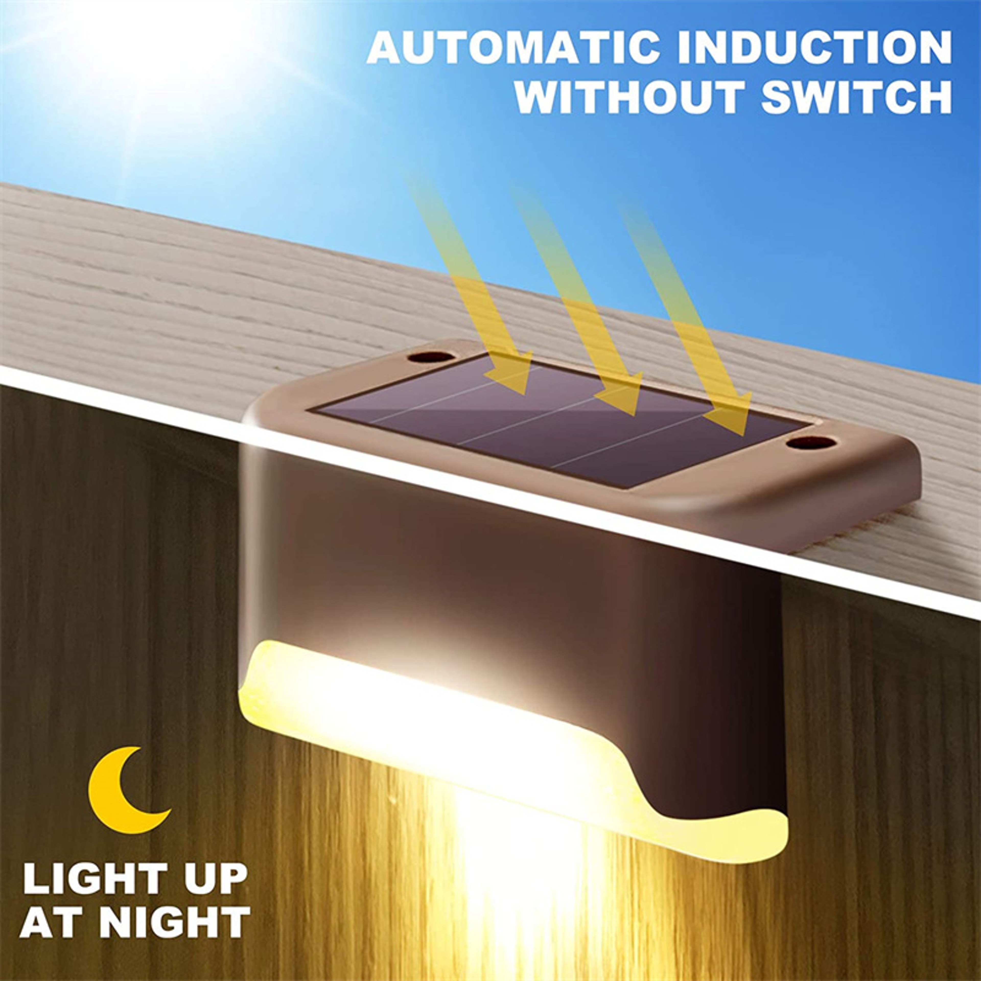 Solar Deck Lights Waterproof LED Step Lights for Outdoor Stairs Patio Garden – view 4