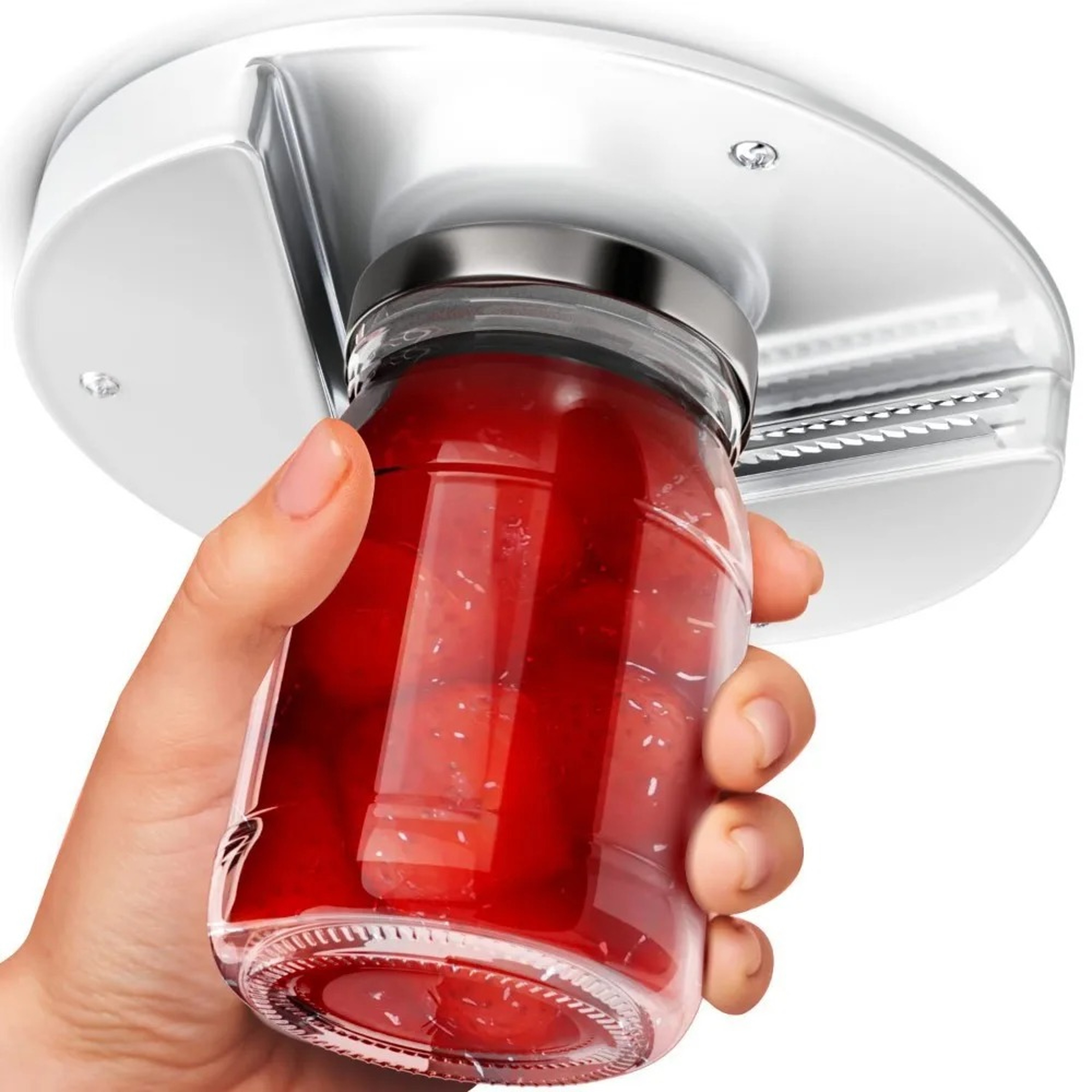 Under Cabinet Jar Opener For Weak Hands Easy Grip Arthritis Kitchen Tool 2