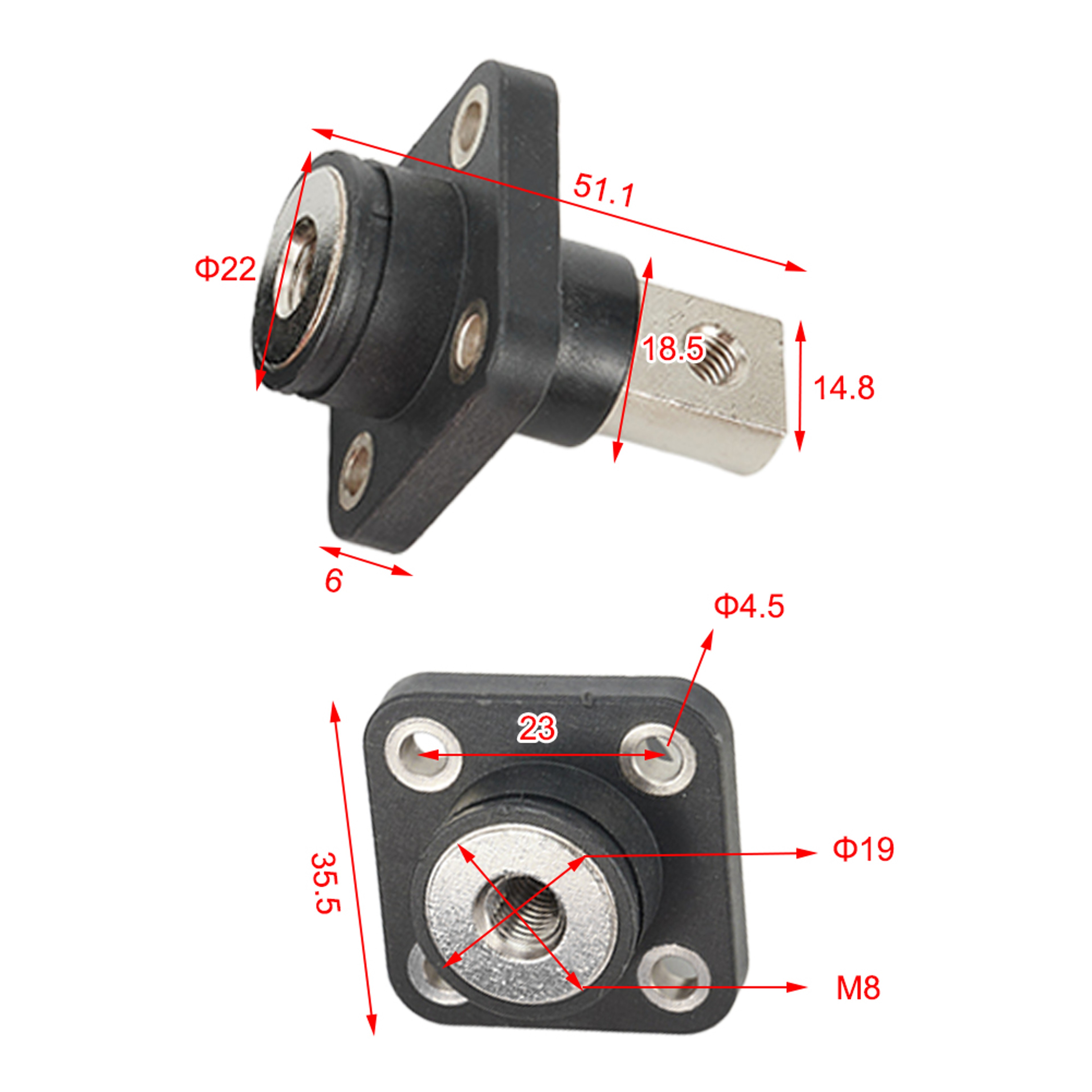 Premium All Copper Battery Terminal Connector Pair for Lithium Energy Storage – view 5